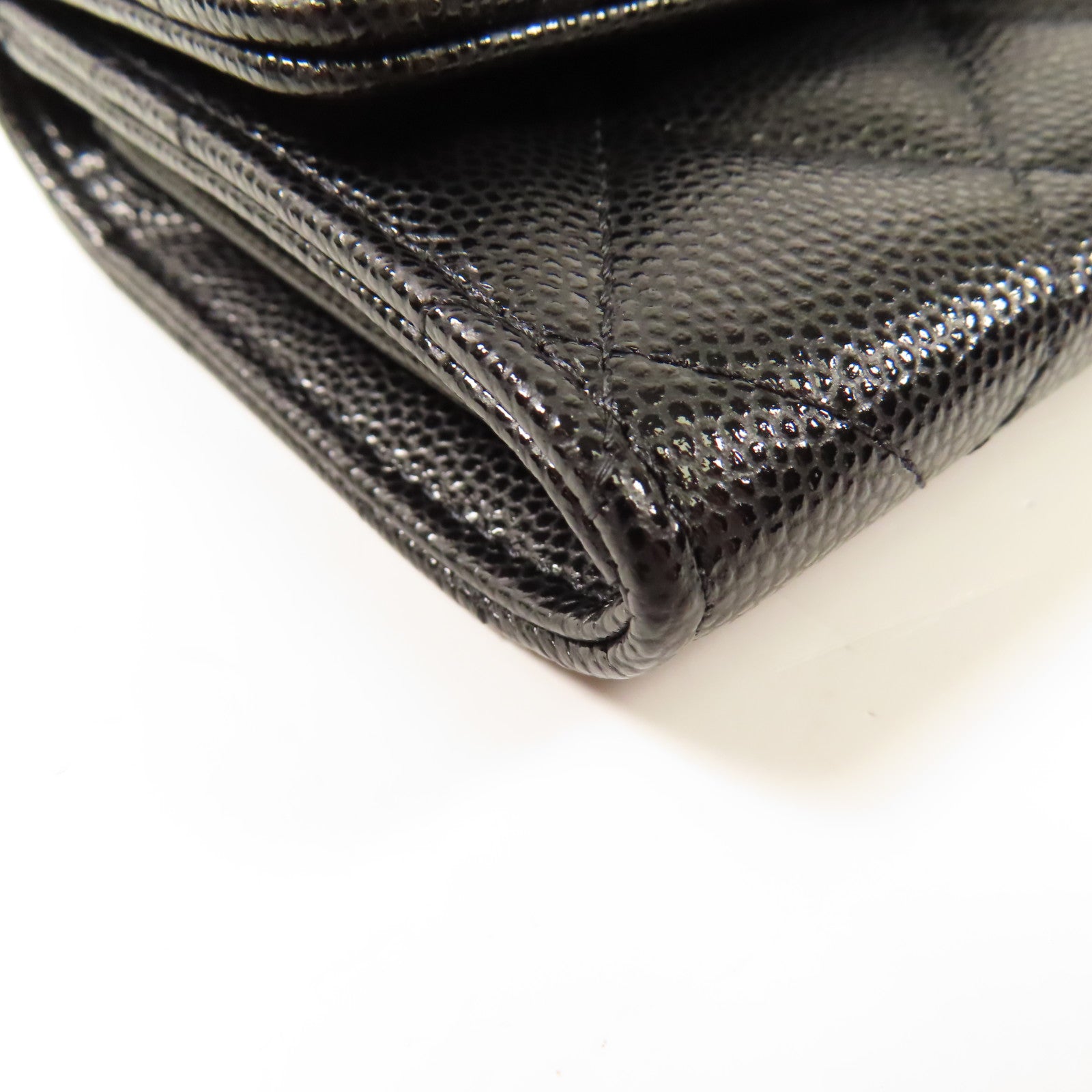 CHANEL 牛皮皮革Wallet金扣錢包