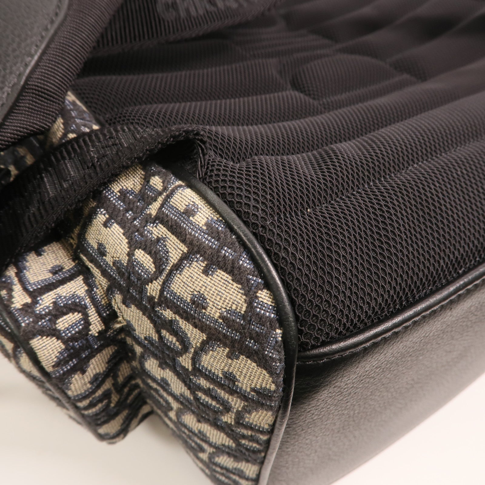 Dior 帆布Saddle Backpack銀扣背包