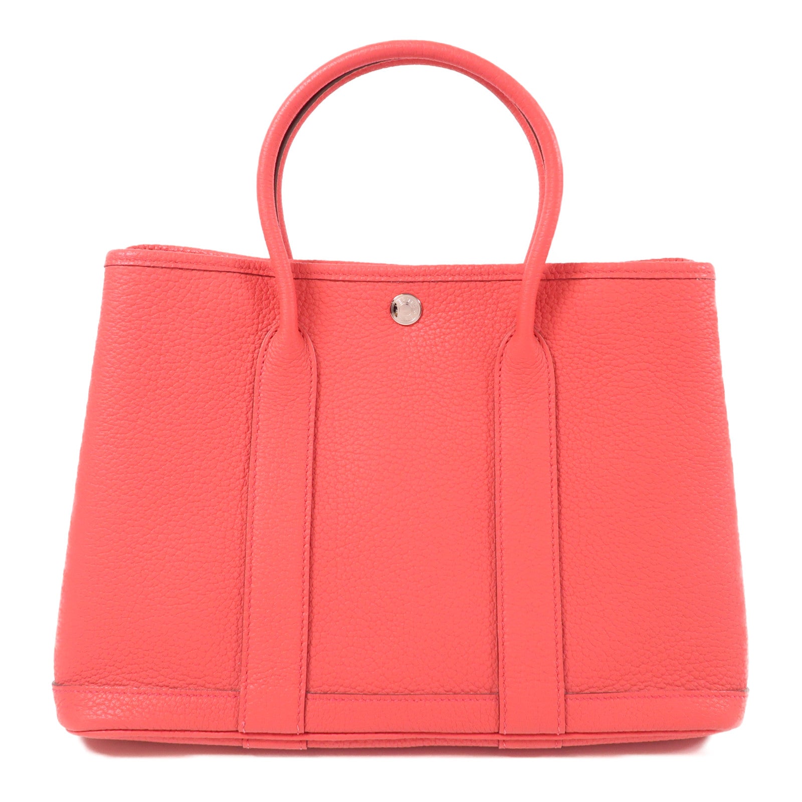 HERMES Country皮革Garden Party TPM銀扣手挽袋