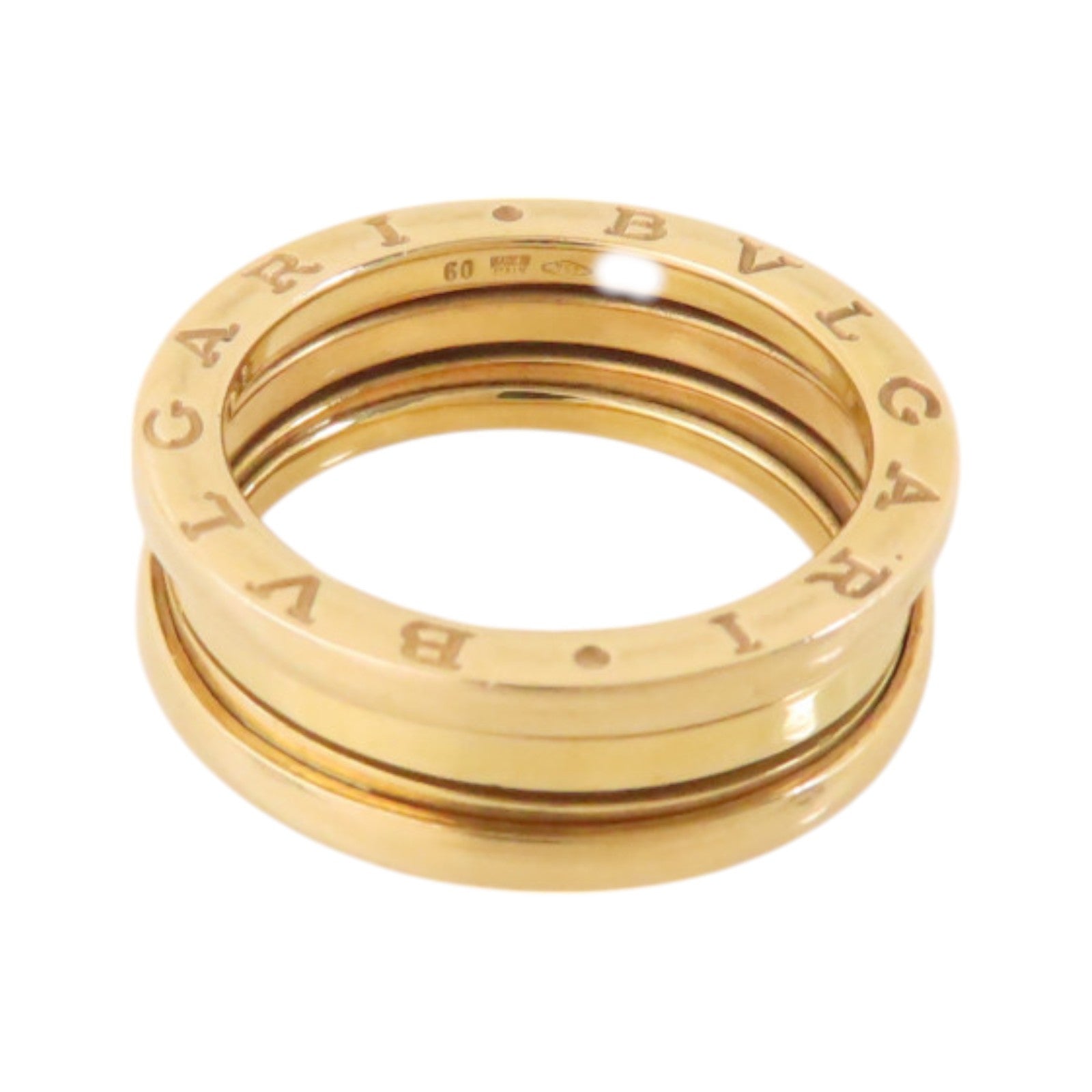 BVLGARI 18K黃金B-Zero1 3 Band Ring戒指#60/US#8.5