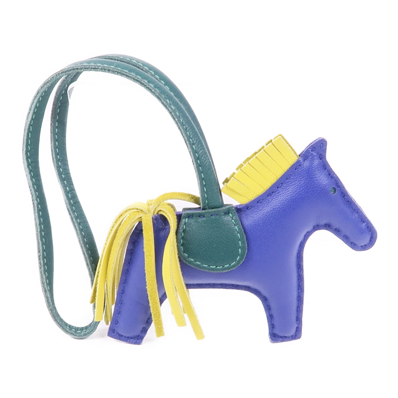 HERMES Rodeo PM Charm Milo Leather Blue/Green/Yellow