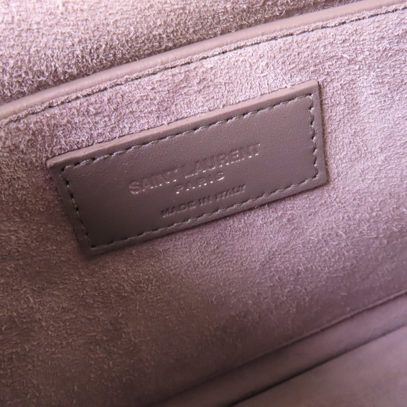 SAINT LAURENT 牛皮皮革Sunset Large Chain Shoulder Bag銀扣鏈帶肩背袋灰色
