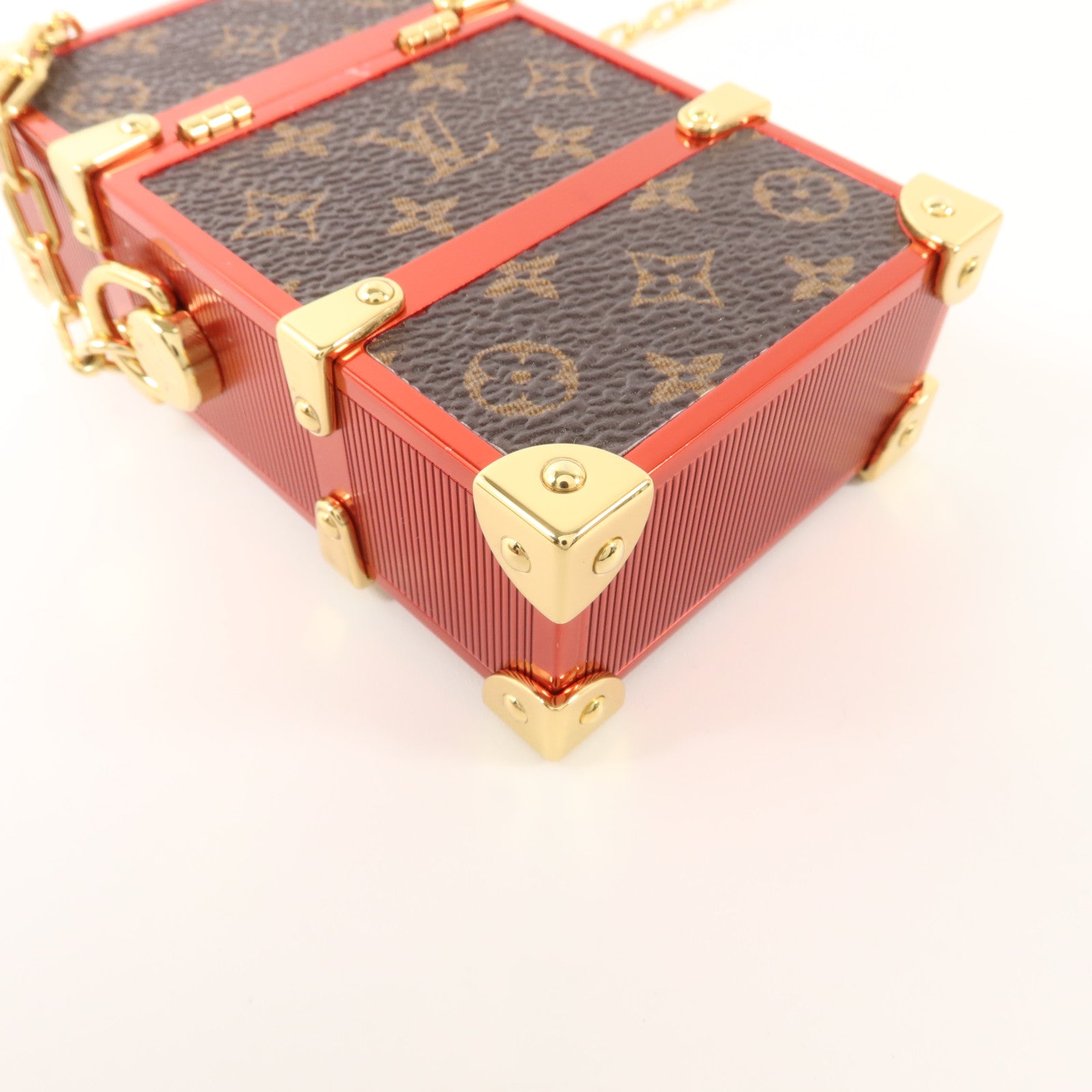 LOUIS VUITTON 金屬/Monogram Trunk Box Pouch肩背袋