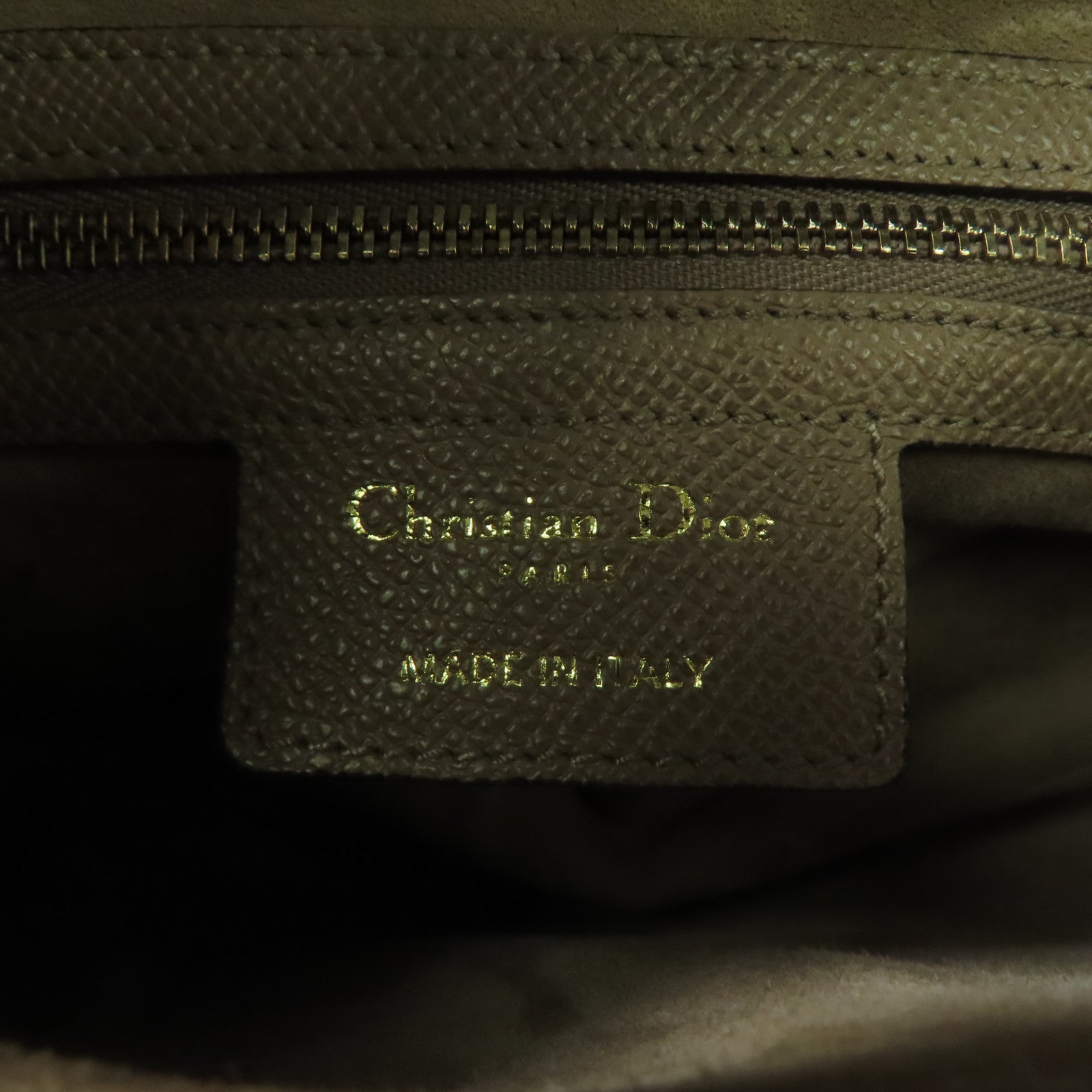 Dior 牛皮皮革Saddle Bag金扣手挽肩背兩用袋米色