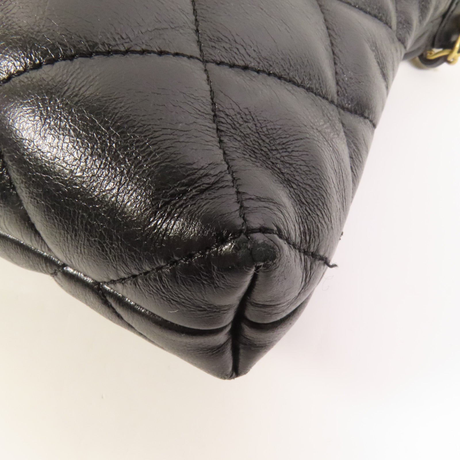 CHANEL 羊皮皮革Hobo Bag金扣鏈帶肩背袋