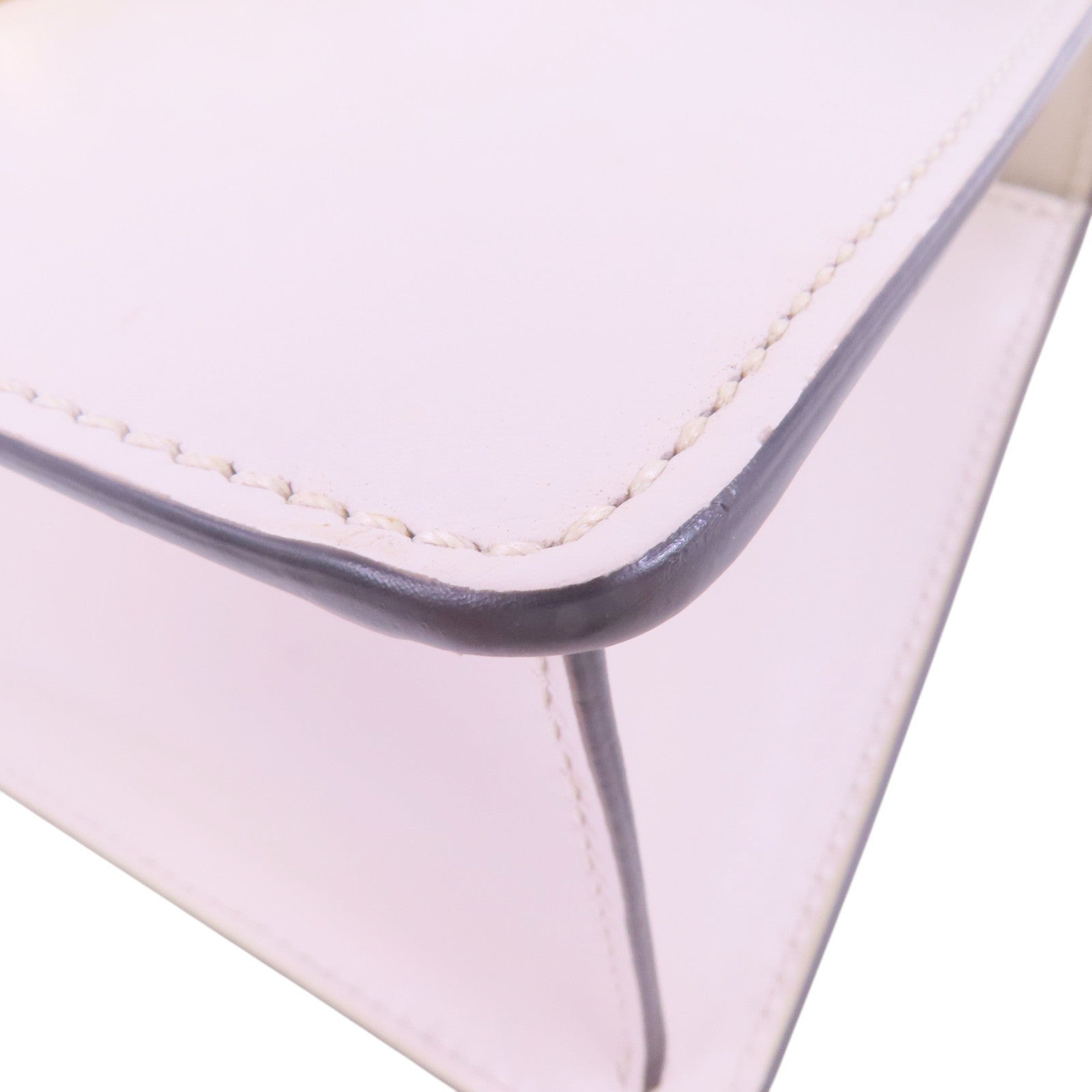 GUCCI GG GHW Sylvie Mini Handbag Shoulder Bag 470270 Calfskin Leather White