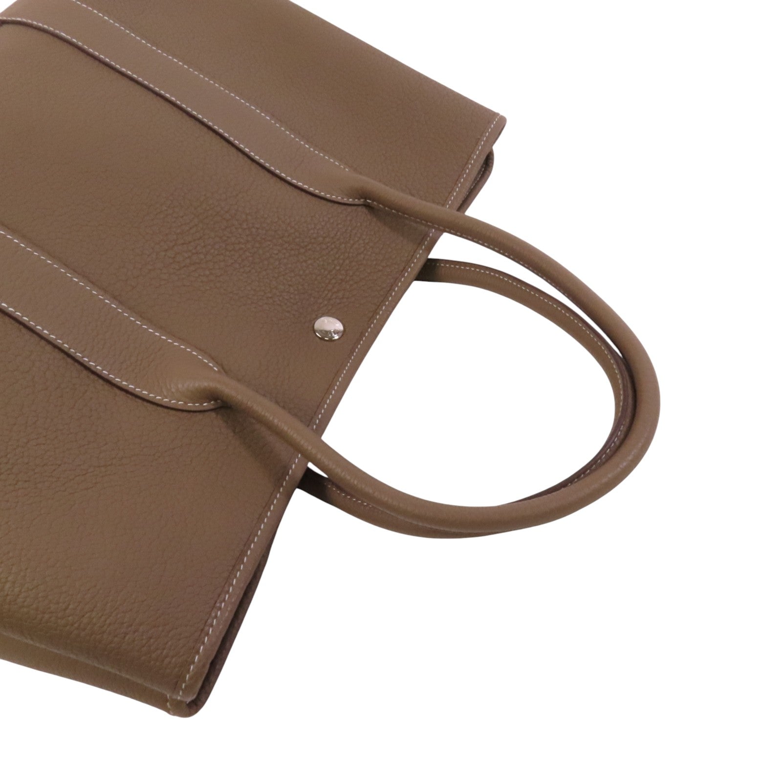 HERMES Negonda皮革GardenParty PM銀扣手挽袋