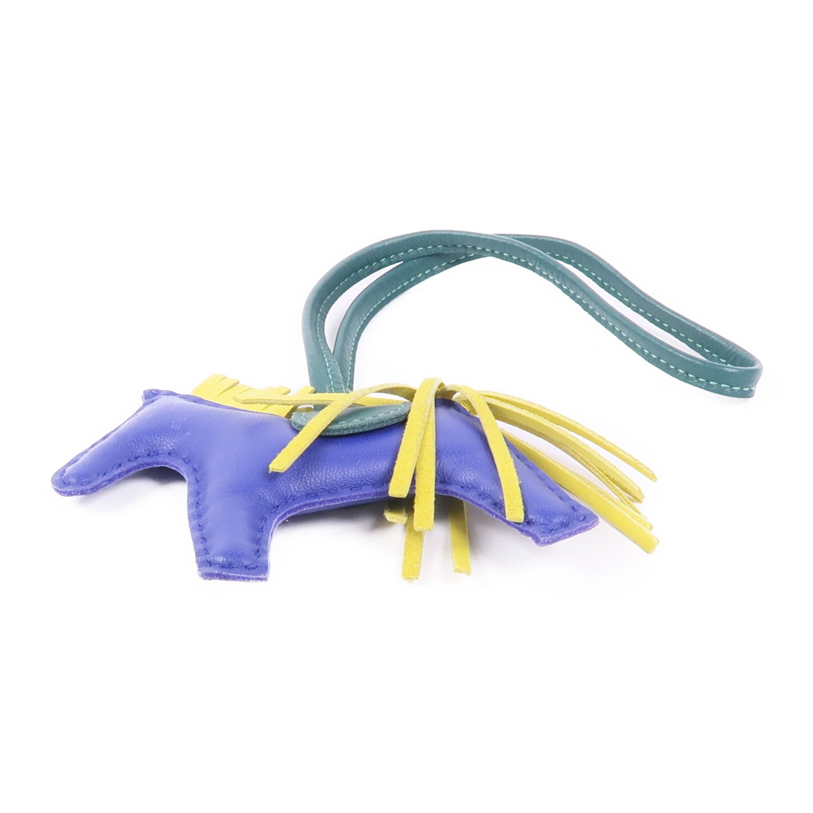 HERMES Rodeo PM Charm Milo Leather Blue/Green/Yellow