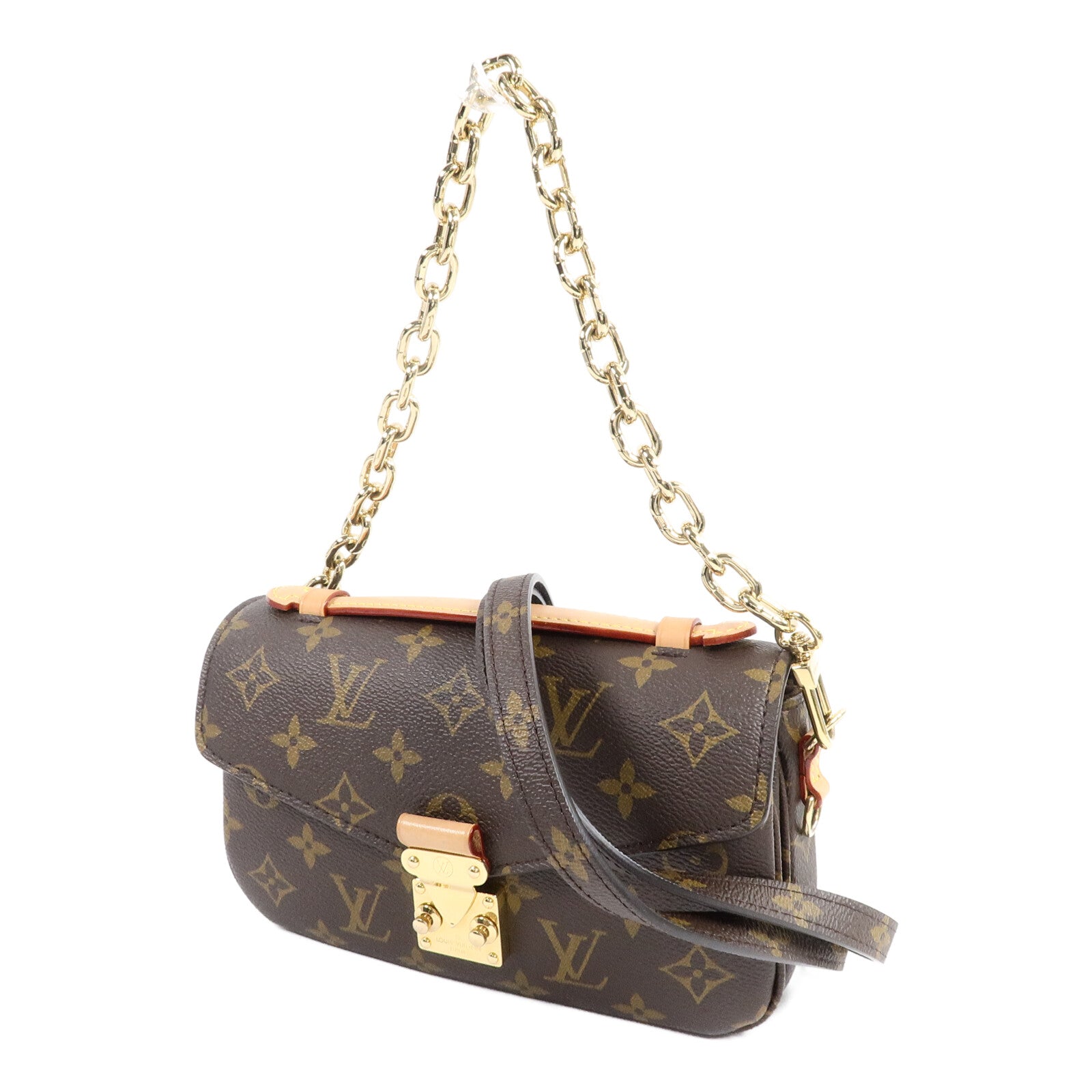 LOUIS VUITTON Monogram Pochette Metis East West金扣手挽肩背兩用袋