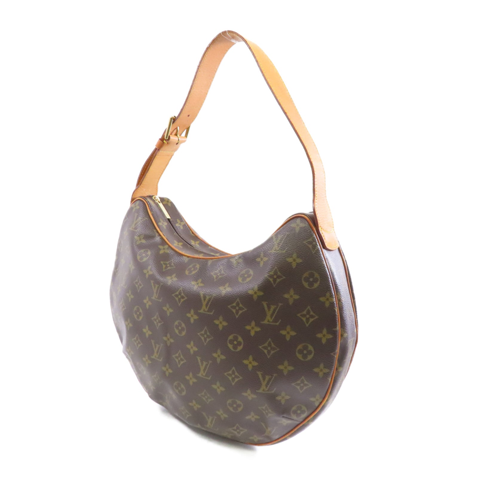 LOUIS VUITTON Monogram Croissant GM金扣肩背袋啡色