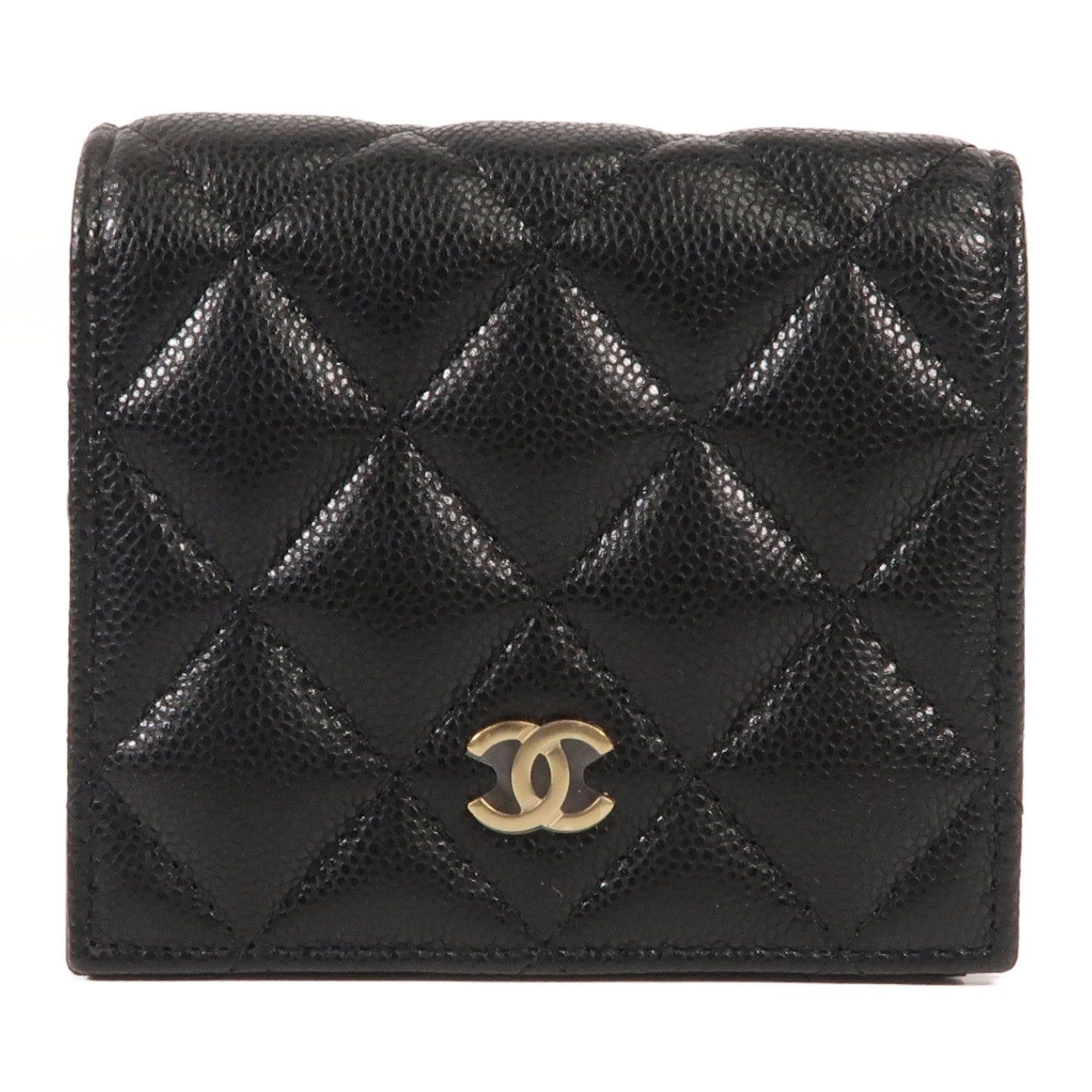 CHANEL 牛皮皮革Wallet金扣錢包