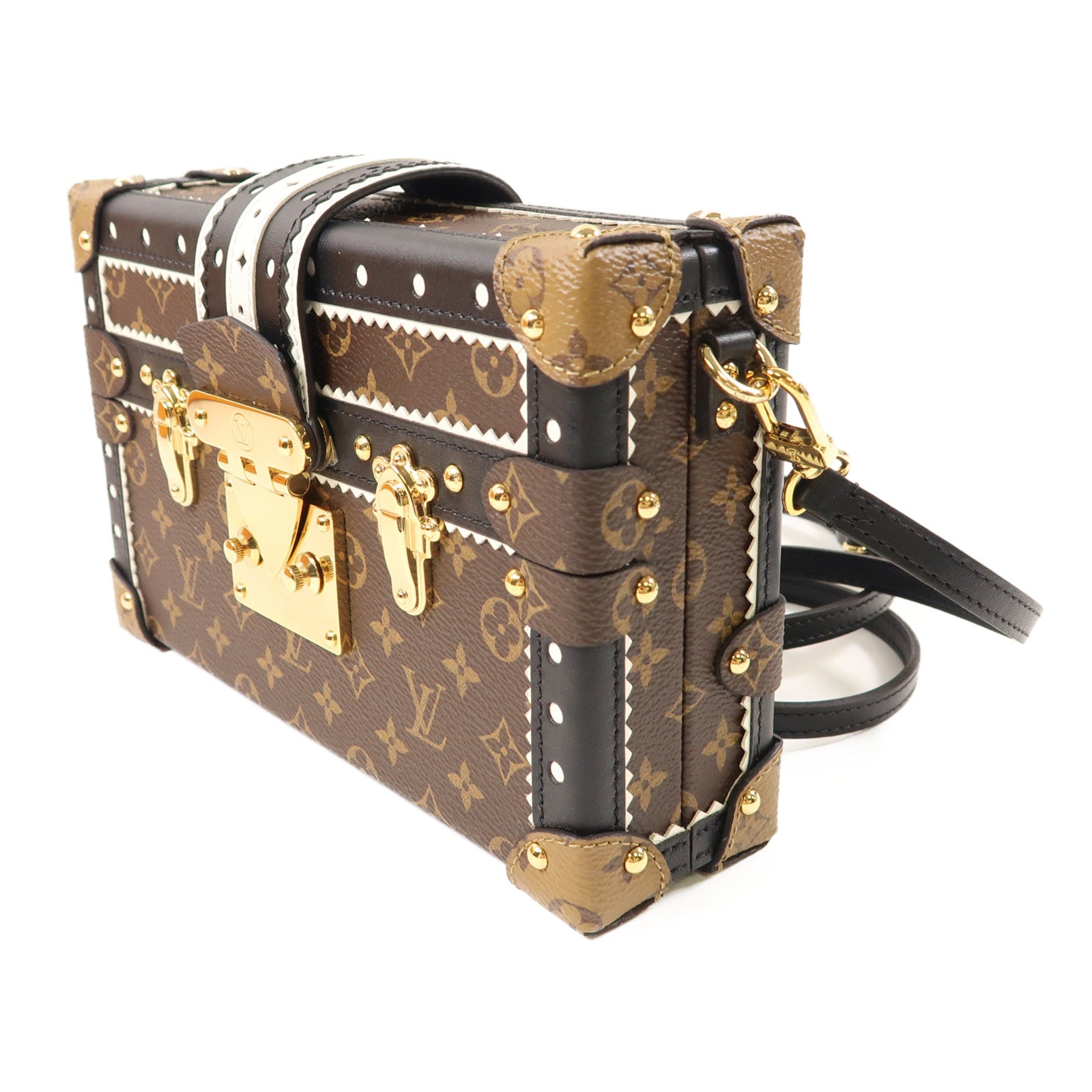 LOUIS VUITTON Monogram Petite Malle Shoulder Bag金扣肩背袋