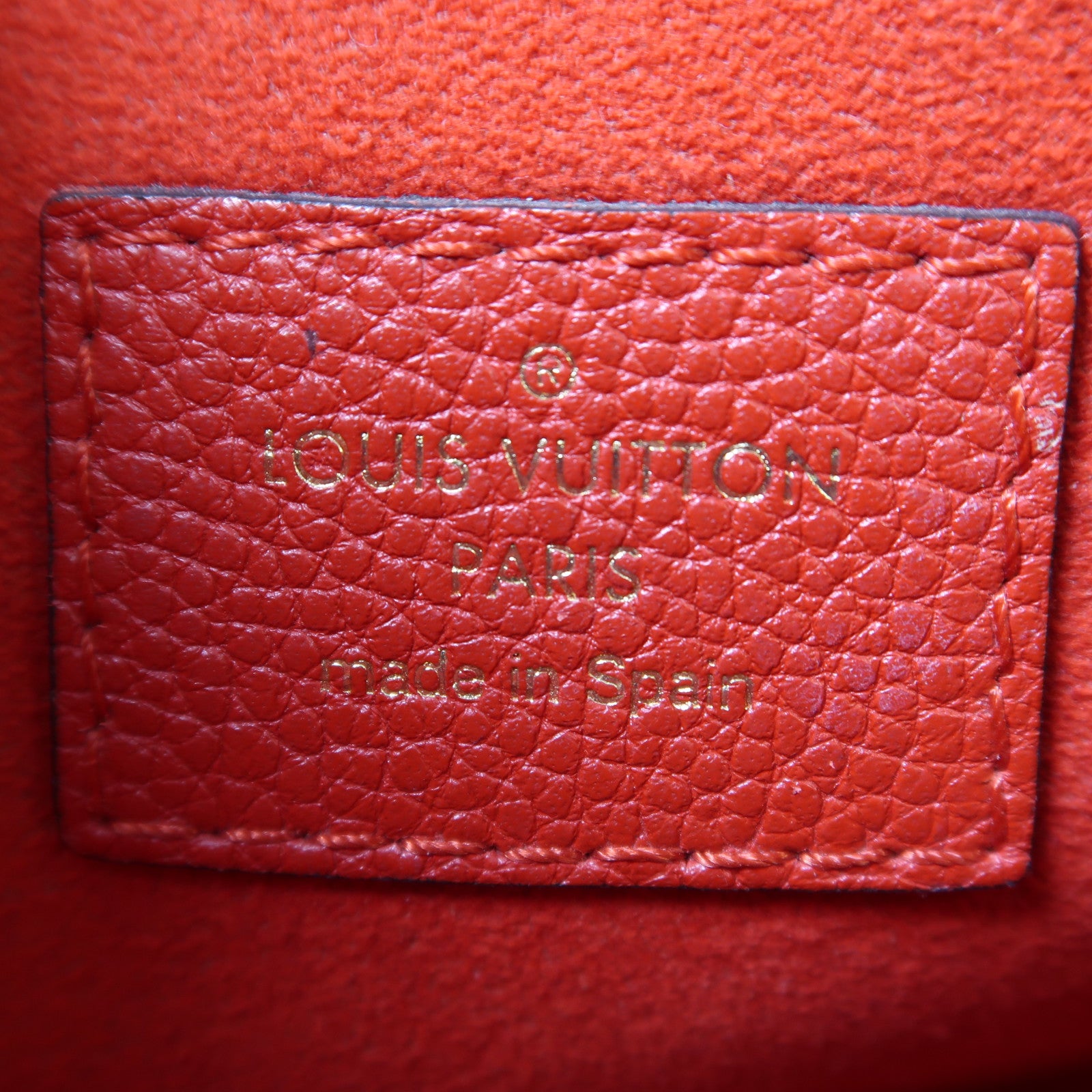 LOUIS VUITTON Monogram Saint Placide金扣肩背袋啡色/紅色