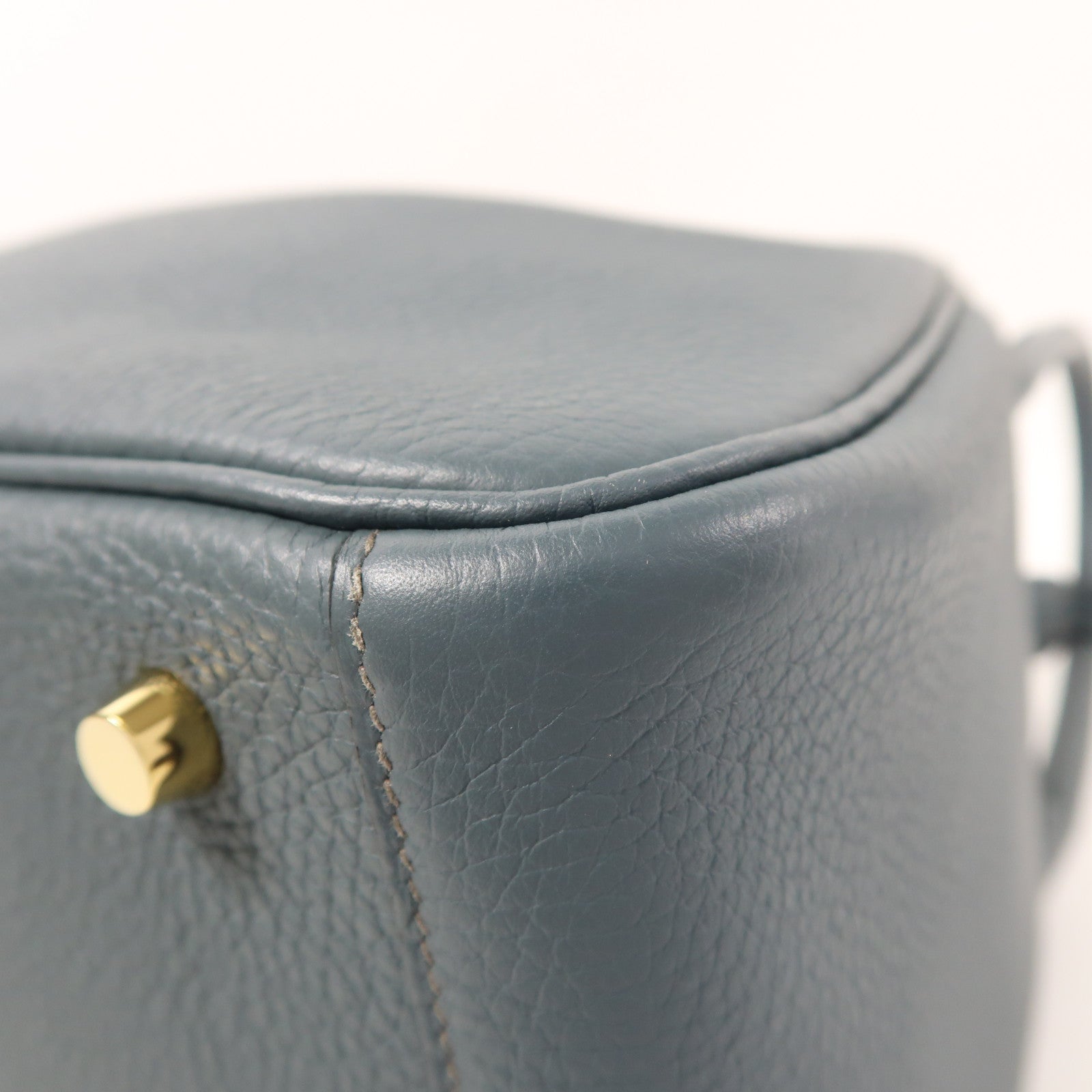 HERMES Clemence皮革Lindy 30金扣手挽肩背兩用袋
