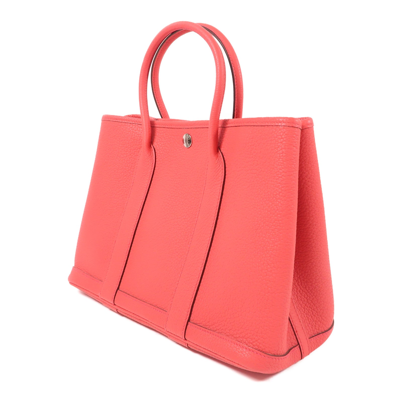 HERMES Country皮革Garden Party TPM銀扣手挽袋