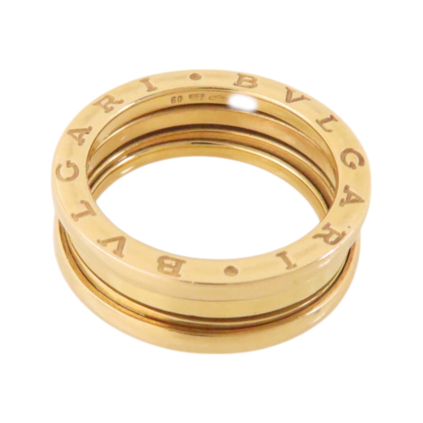BVLGARI 18K黃金B-Zero1 3 Band Ring戒指#60/US#8.5