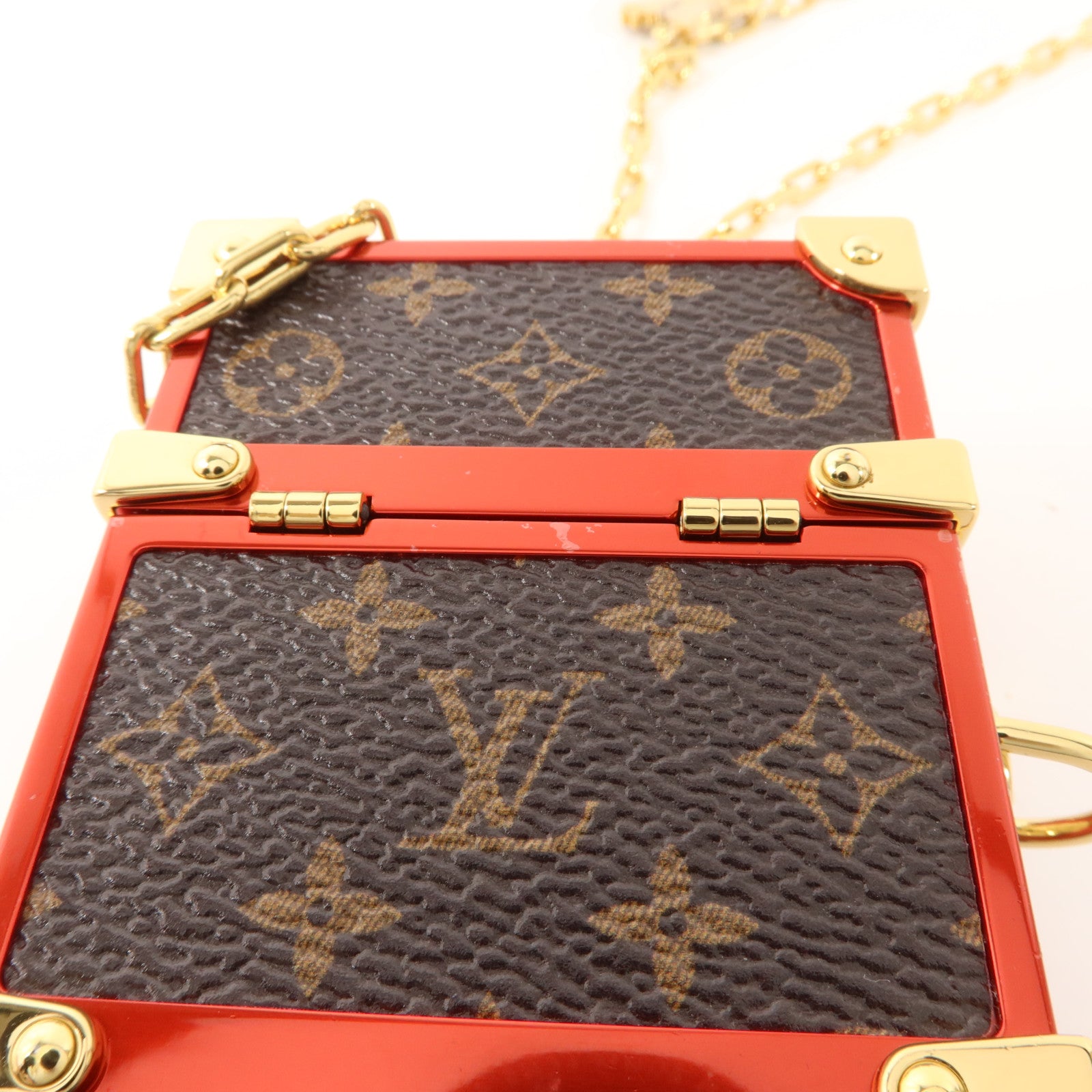 LOUIS VUITTON 金屬/Monogram Trunk Box Pouch肩背袋