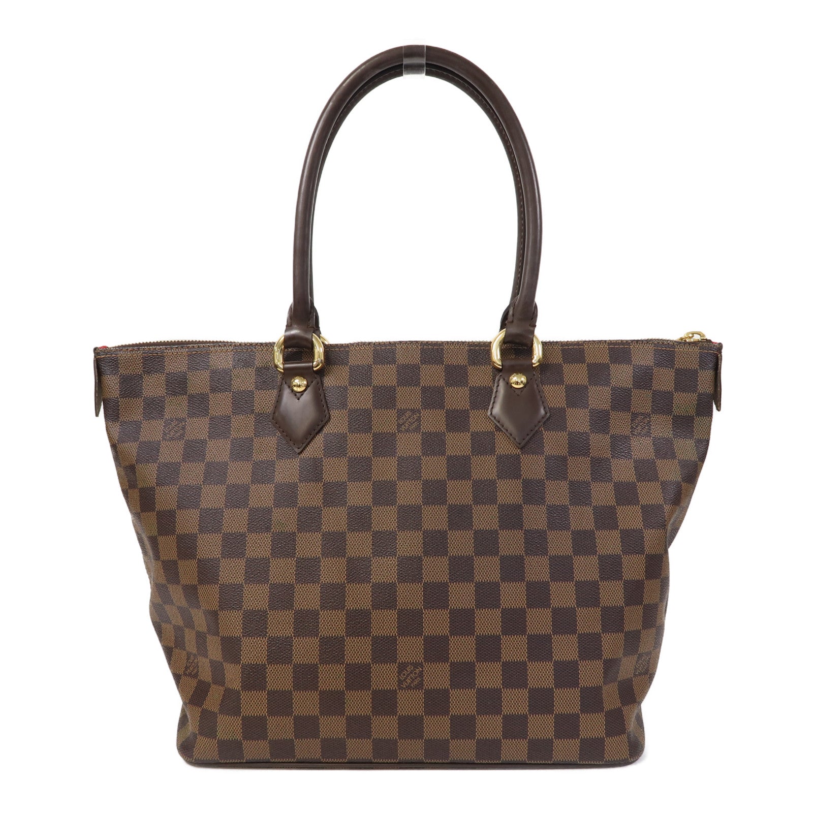 LOUIS VUITTON 【激減優惠】Damier Saleya MM金扣肩背袋啡色