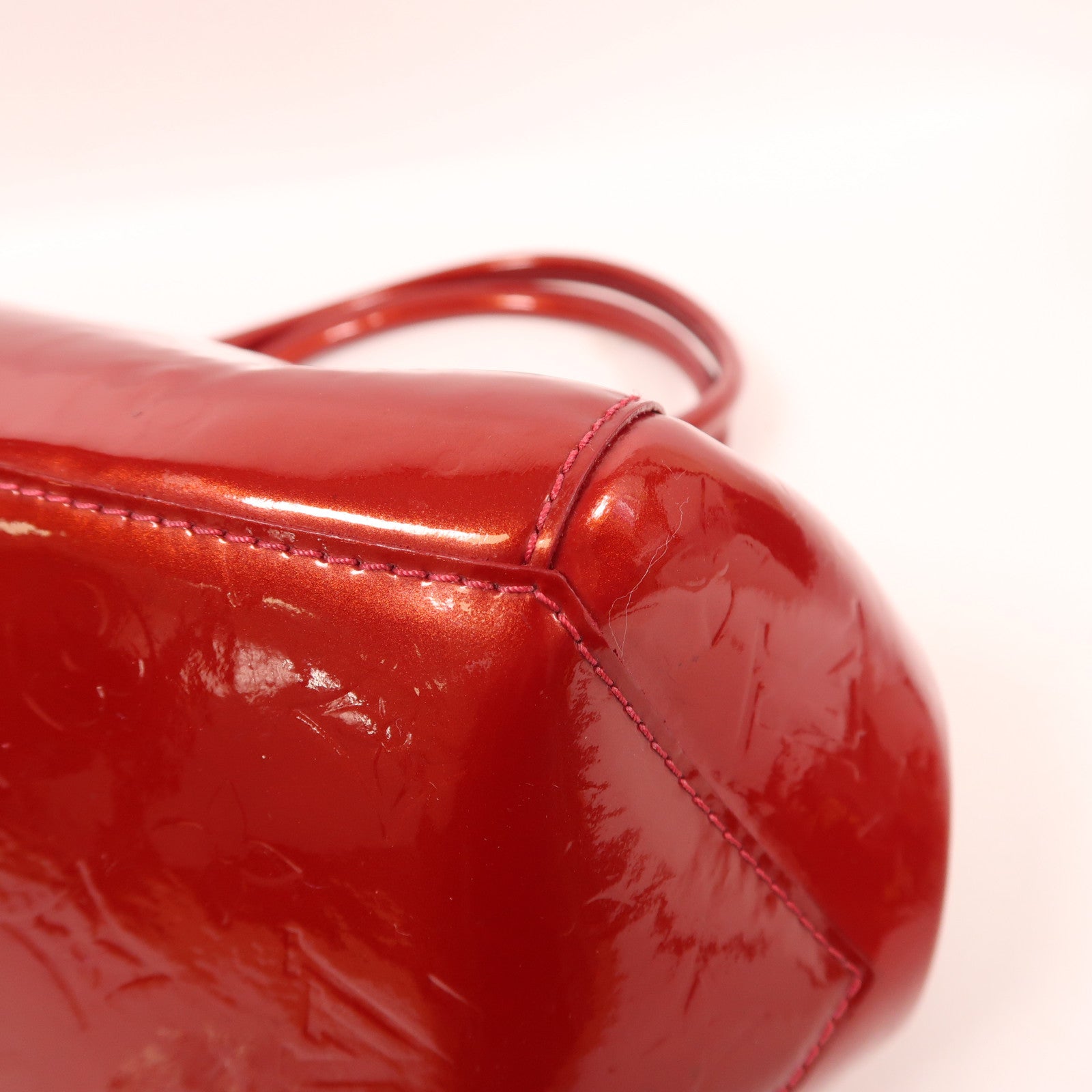 LOUIS VUITTON Monogram Vernis Sherwood金扣手挽袋