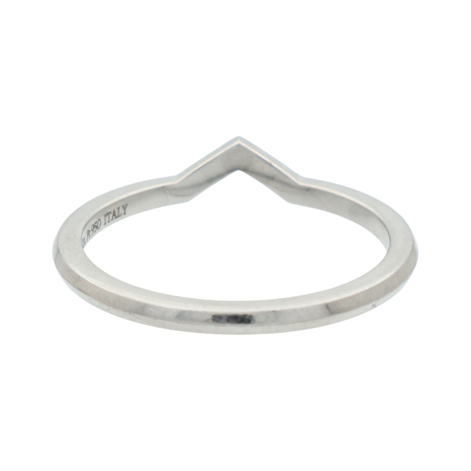 TIFFANY＆CO PT950鉑金V Band Ring戒指