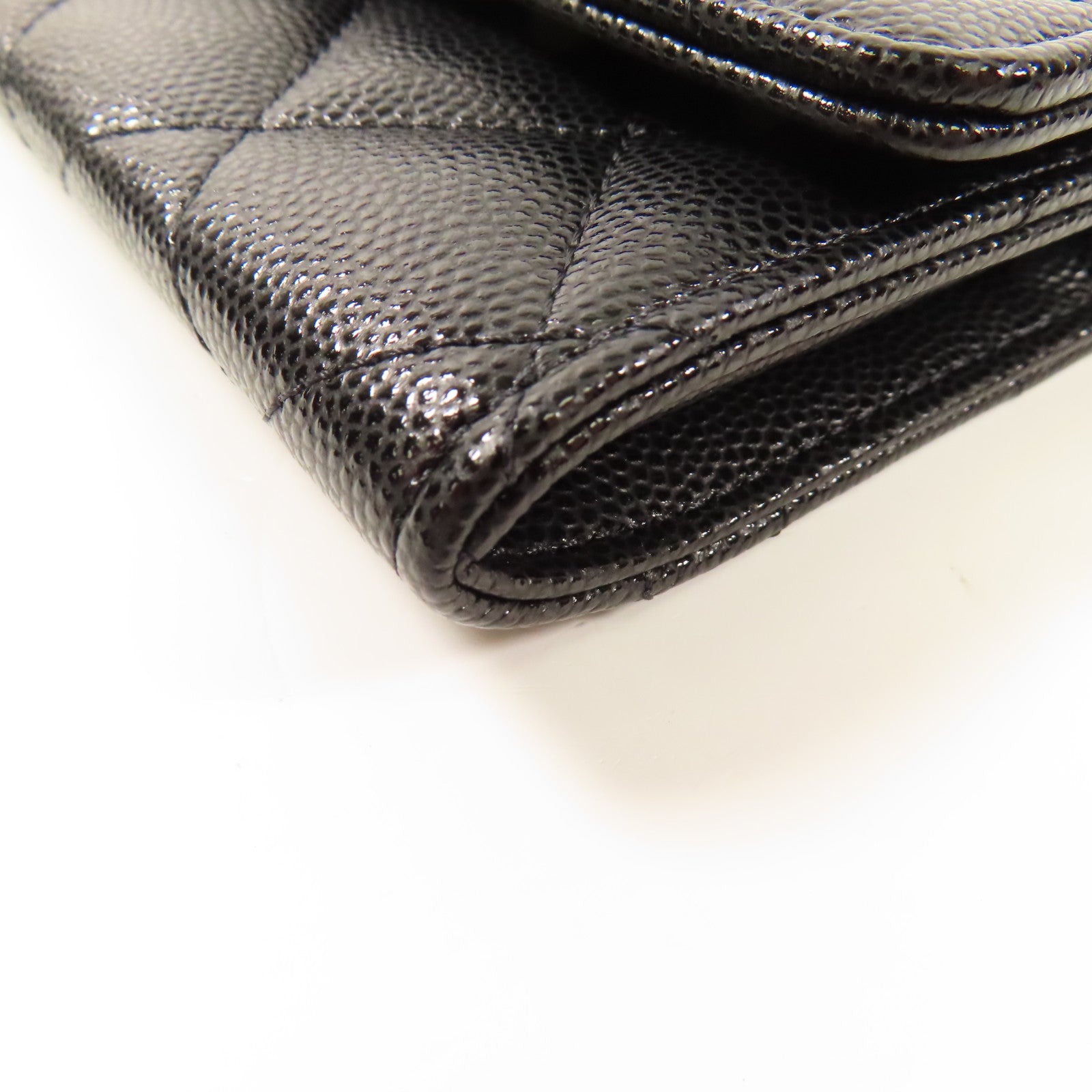CHANEL 牛皮皮革Wallet金扣錢包