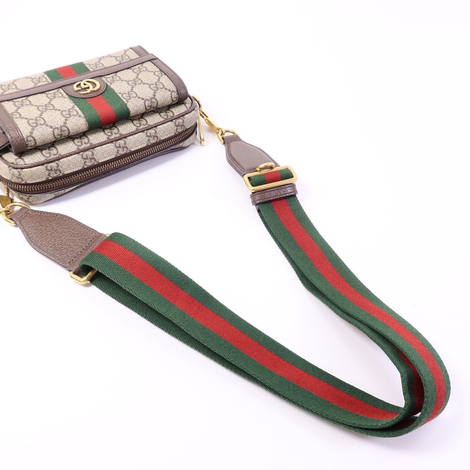 GUCCI 塗層帆布GG Supreme Shoulder Bag肩背袋