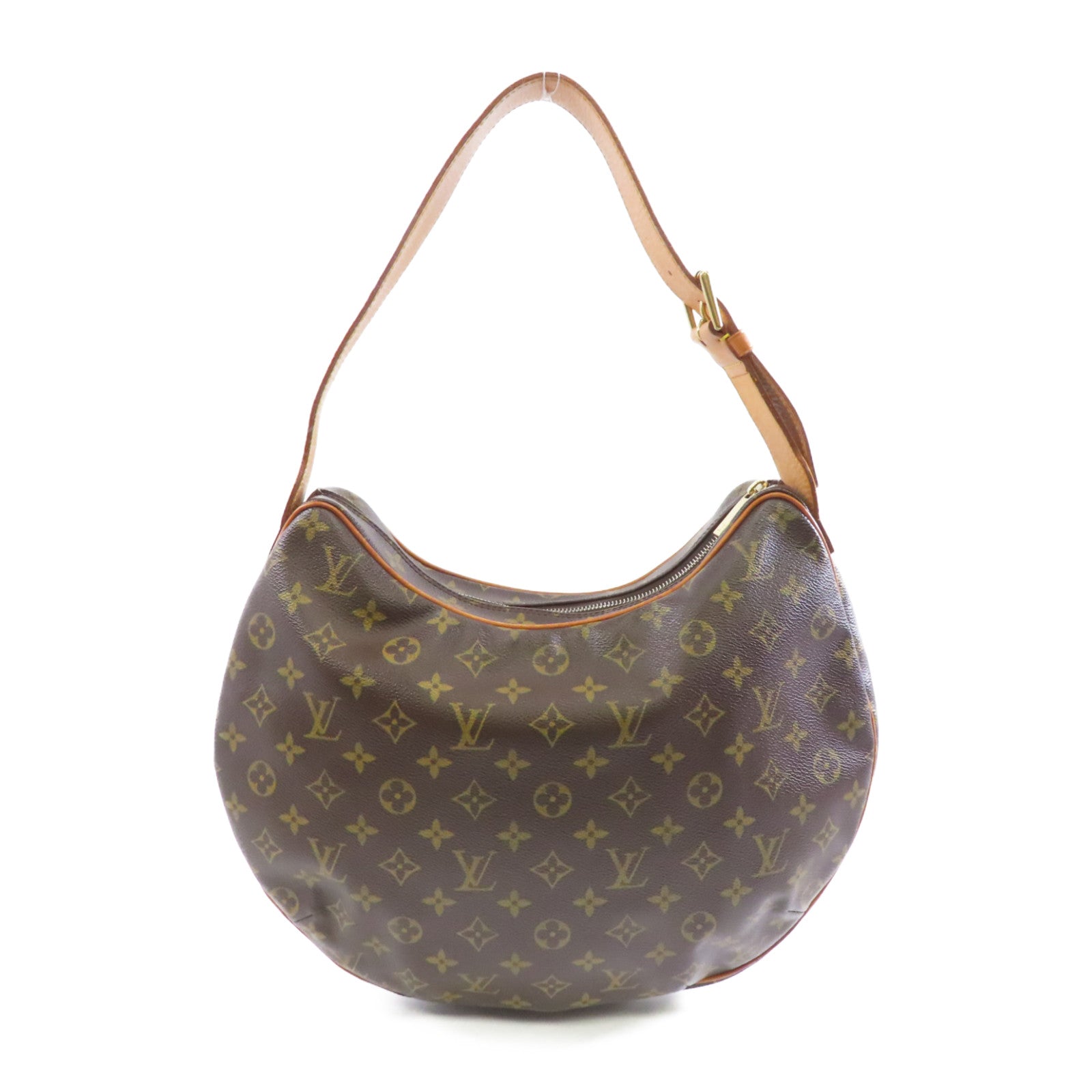 LOUIS VUITTON Monogram Croissant GM金扣肩背袋啡色