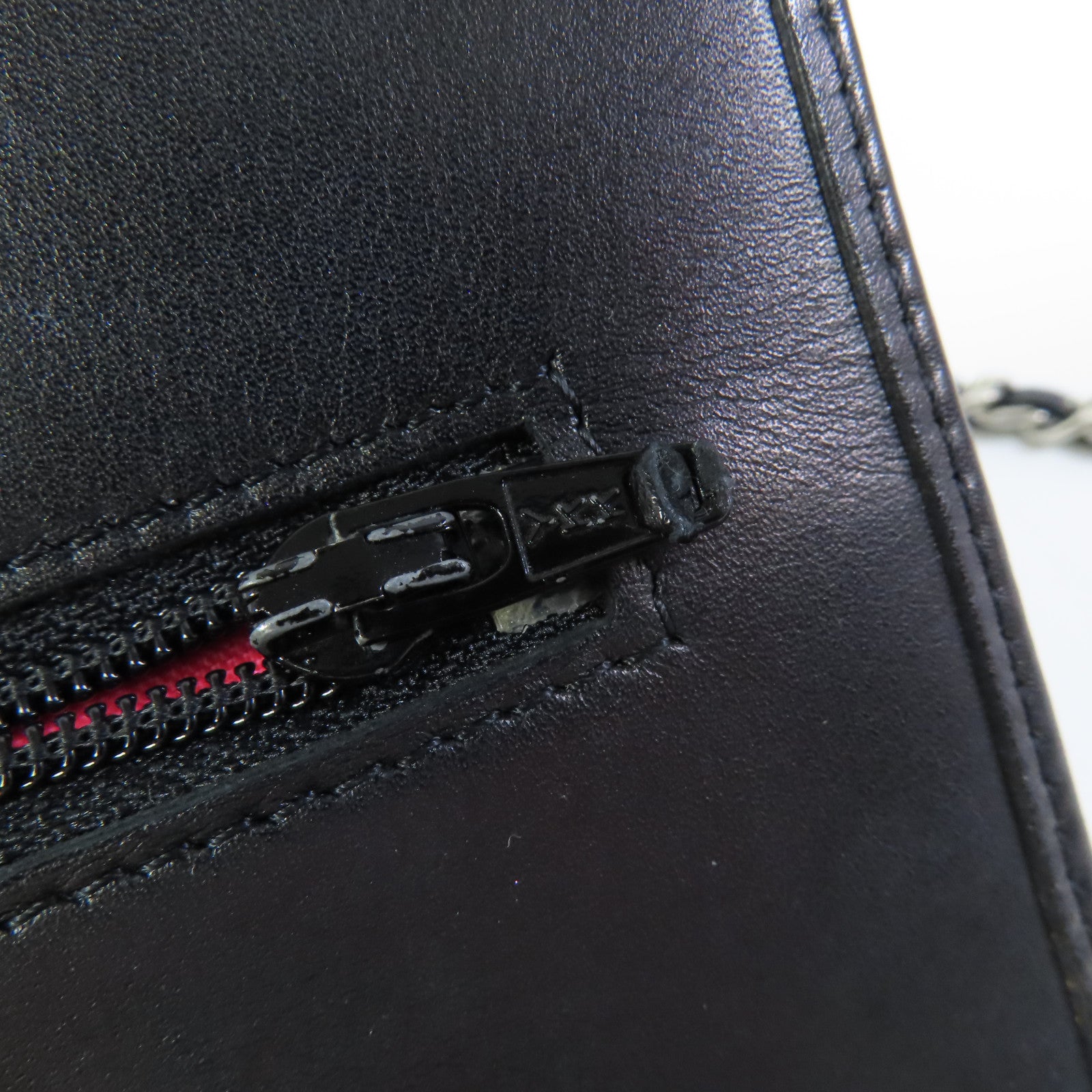 CHANEL 【激減優惠】牛皮皮革WOC Wallet On Chain銀扣鏈帶肩背袋