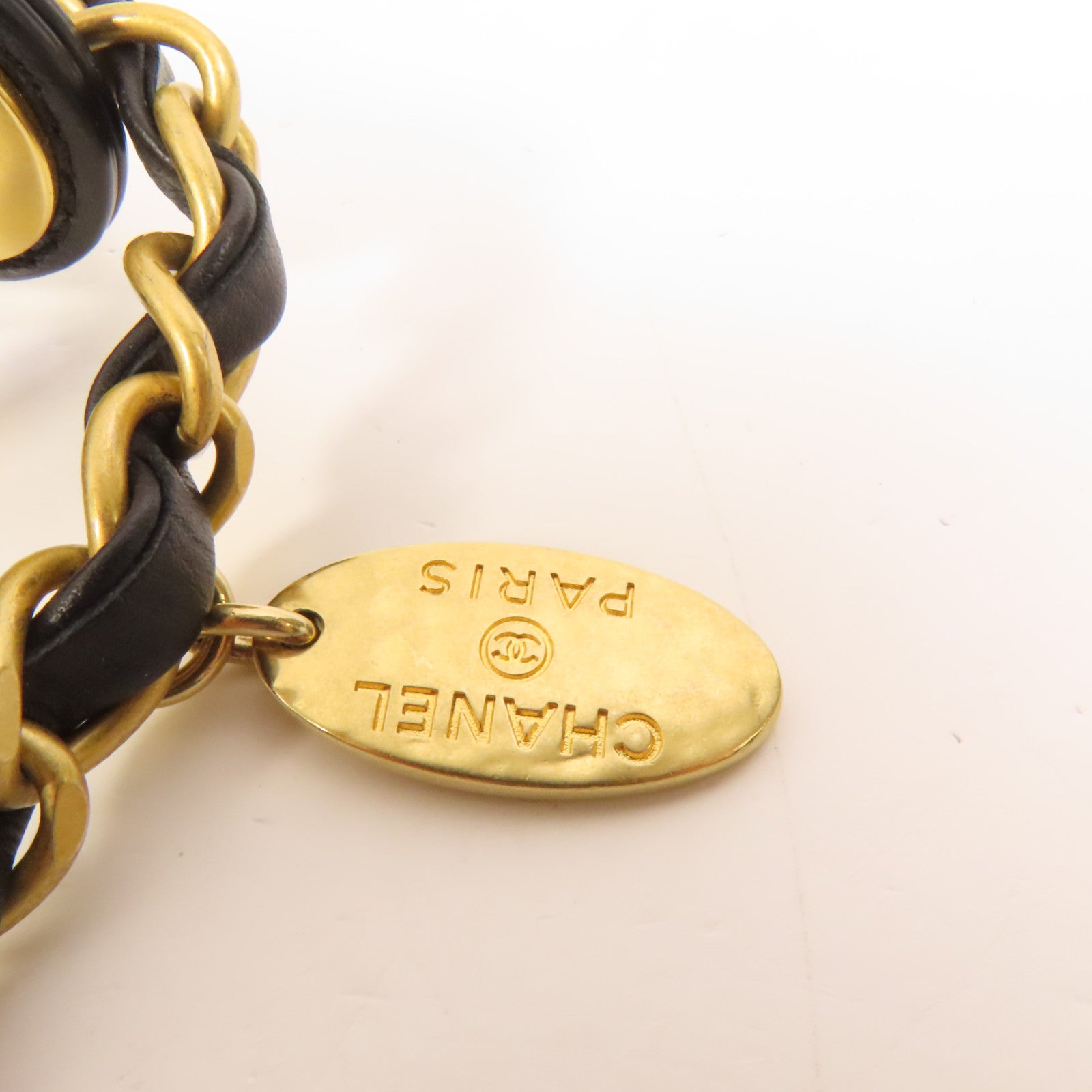CHANEL 羊皮皮革Hobo Bag金扣鏈帶肩背袋