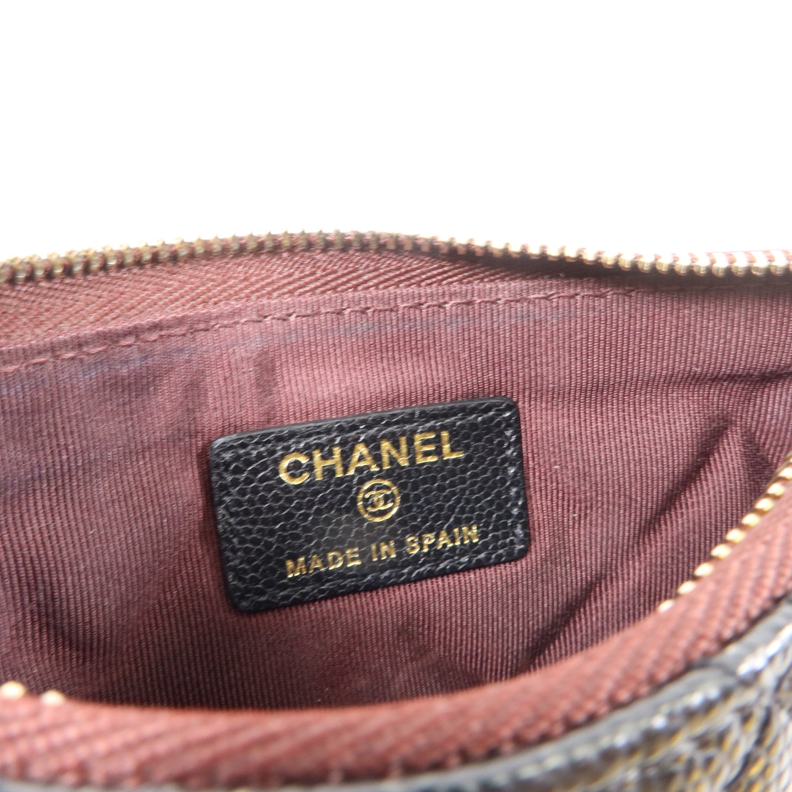 CHANEL 牛皮皮革Classic Mini O-Case Pouch金扣小袋
