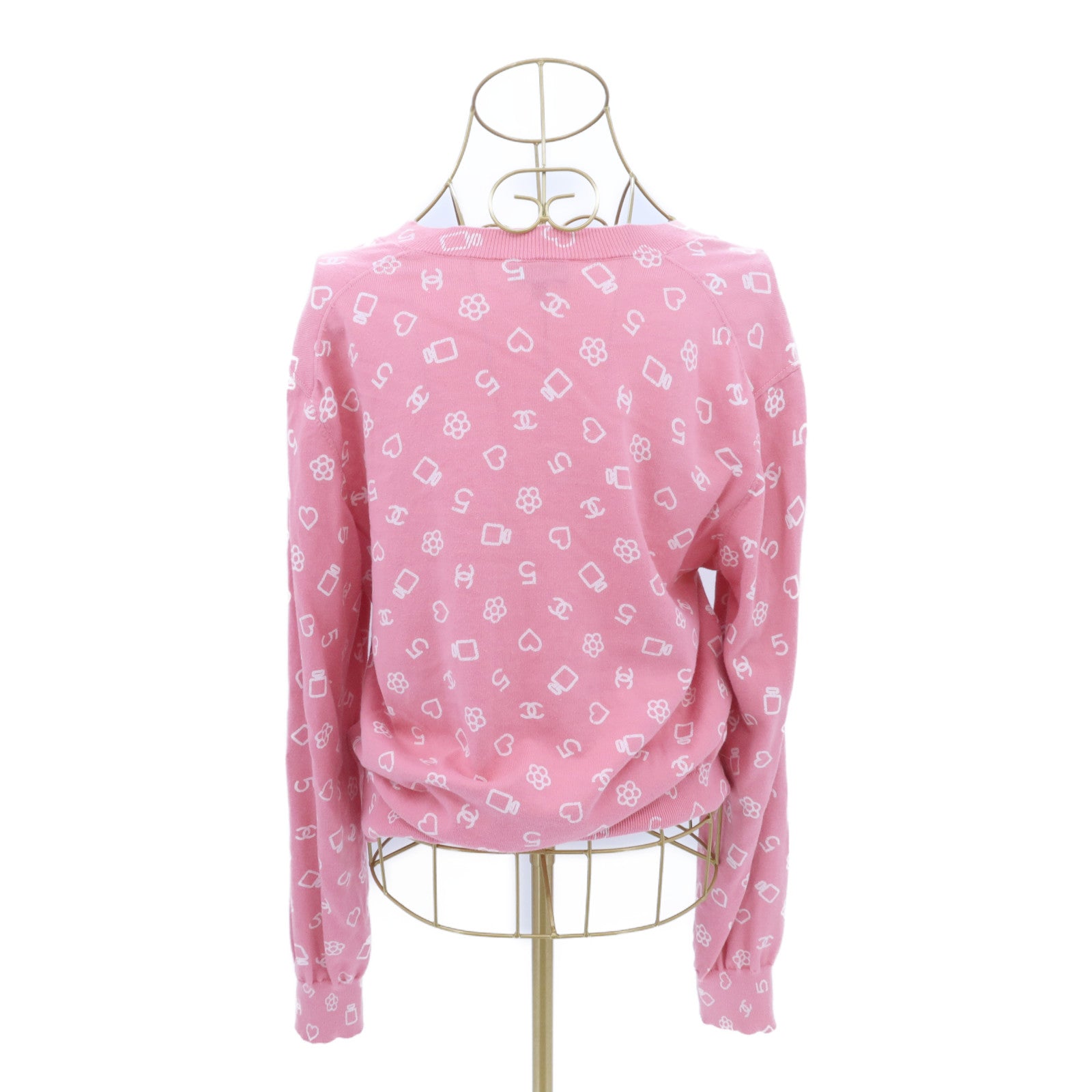CHANEL Cashmere/Silk Look 38 Knitted Top針織