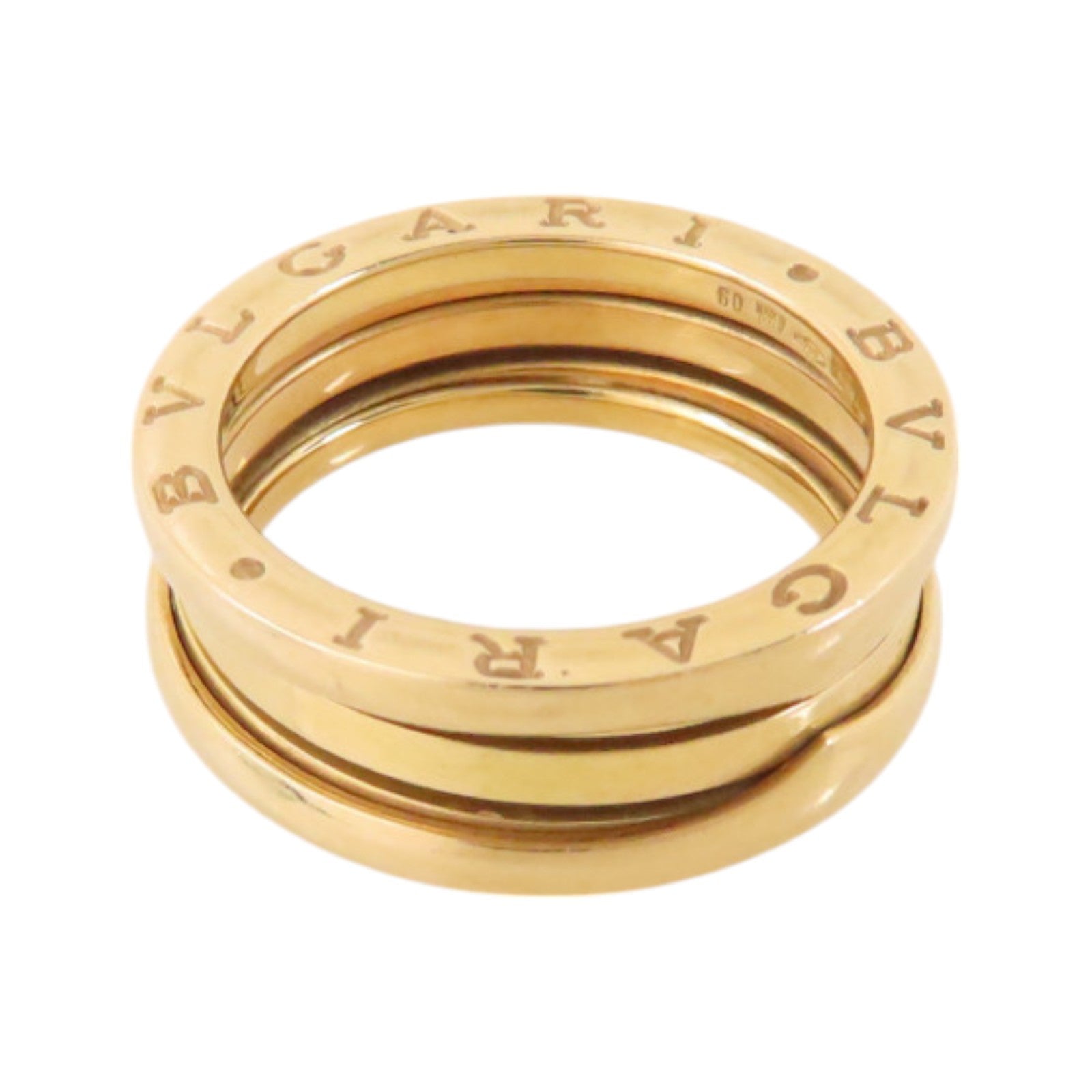 BVLGARI 18K黃金B-Zero1 3 Band Ring戒指#60/US#8.5