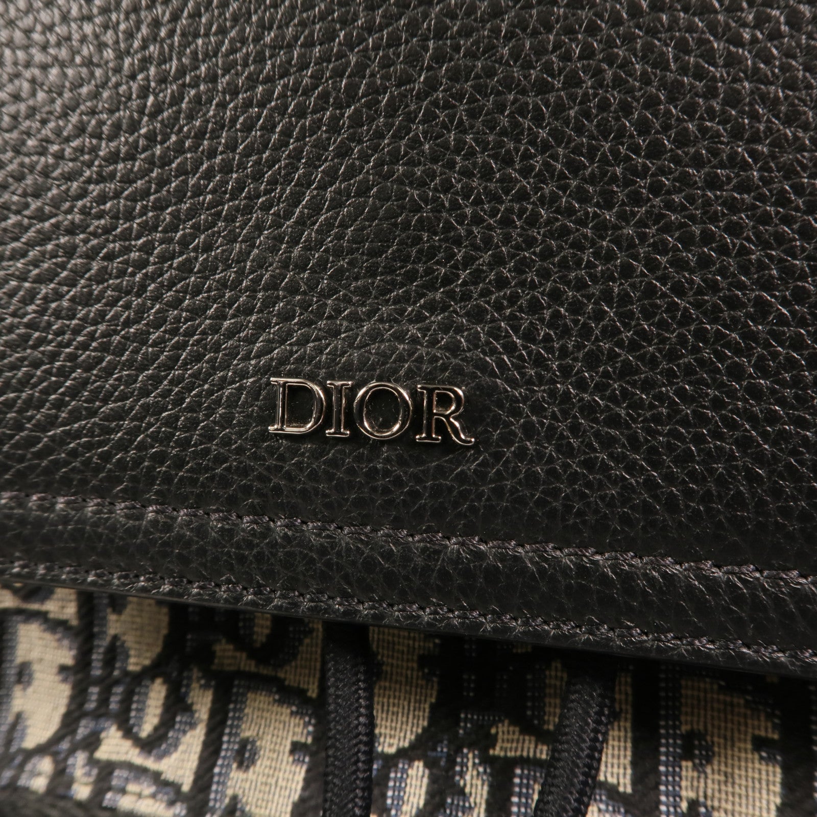 Dior 帆布Saddle Backpack銀扣背包
