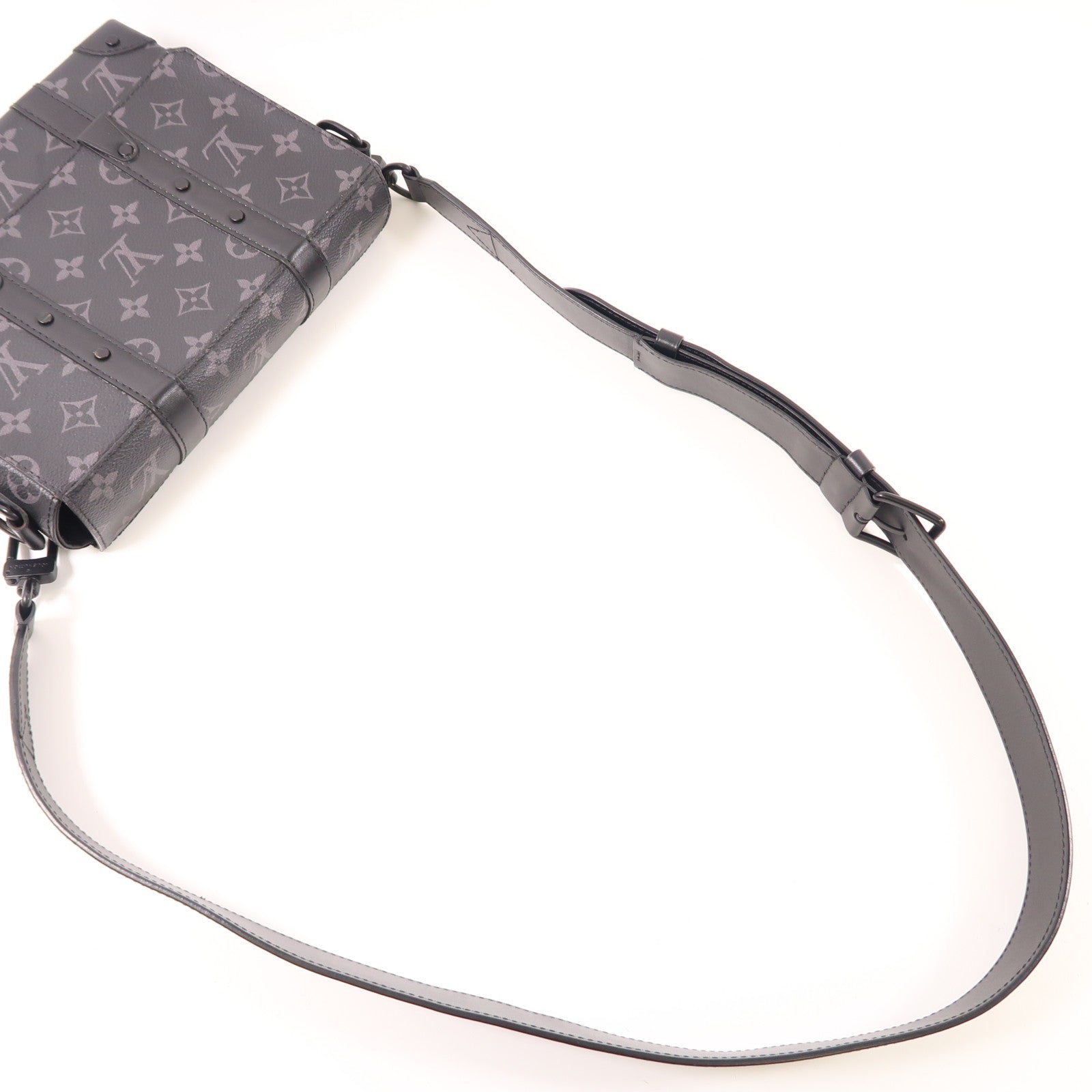 LOUIS VUITTON LV Trunk Messenger Shoulder Bag M45727 Monogram Eclipse Black
