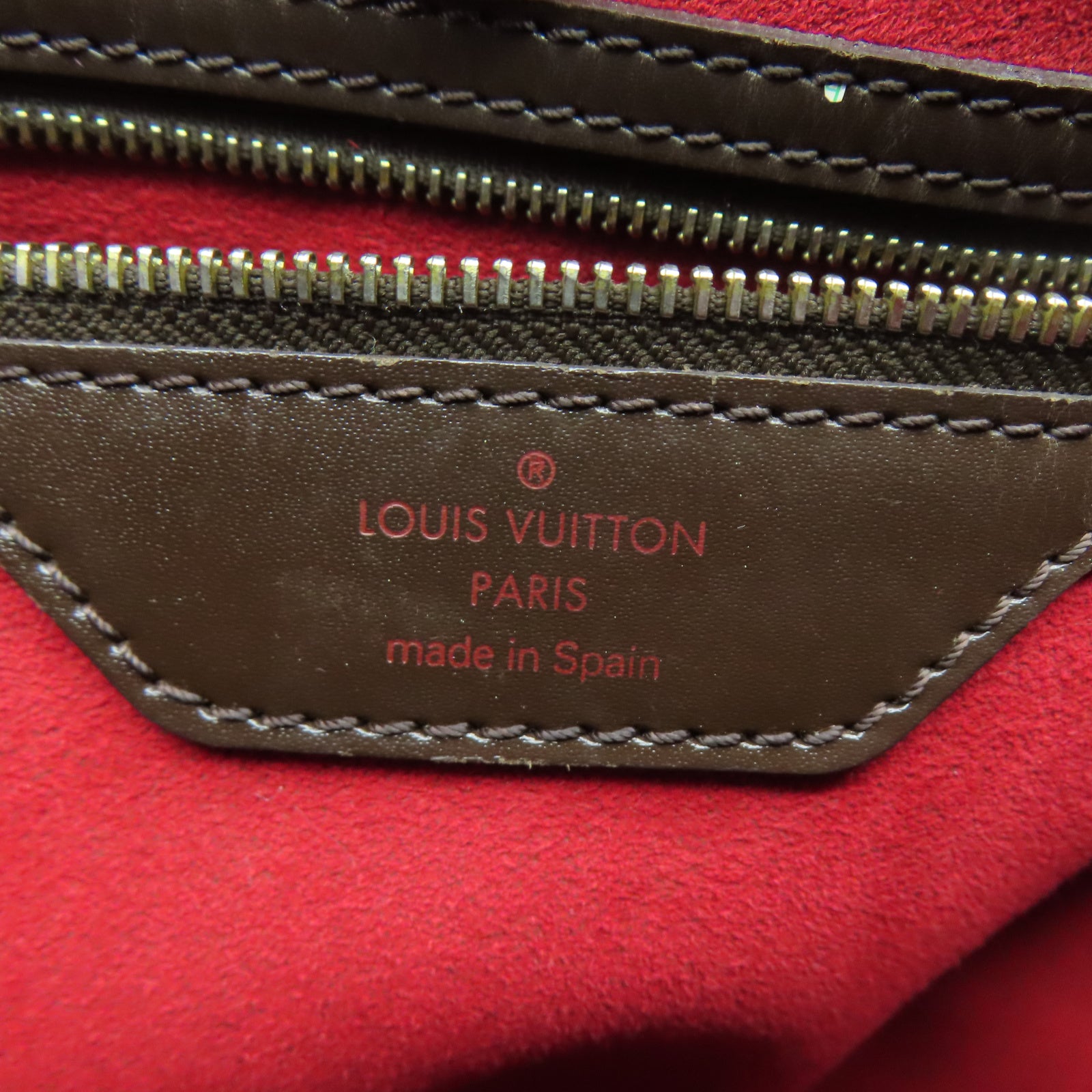 LOUIS VUITTON 【清倉大減價】Damier Hampstead MM金扣手挽袋棕色
