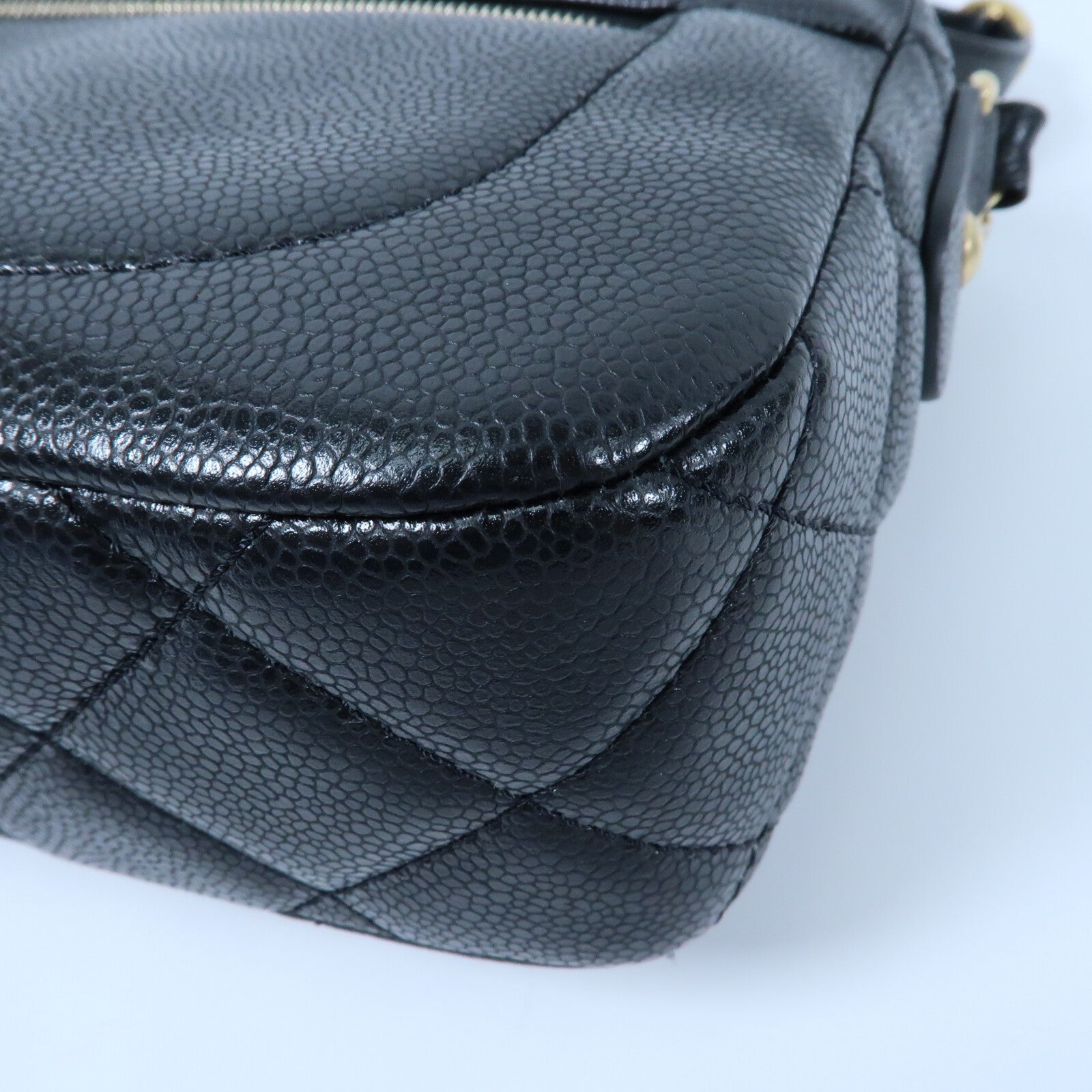 CHANEL 牛皮皮革Chain Shoulder金扣鏈帶肩背袋