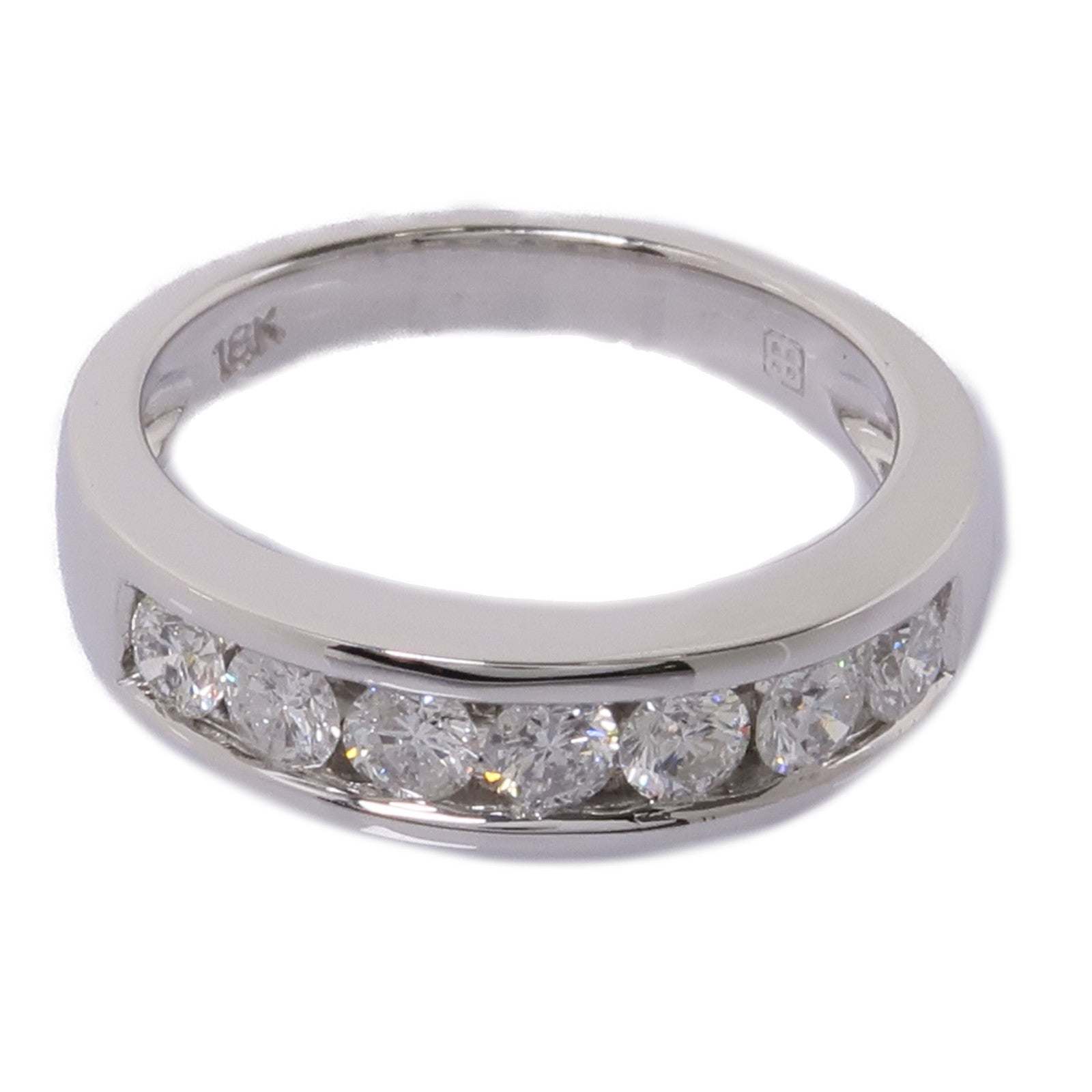 JEWELRY Diamond Ring 18K White Gold US#6