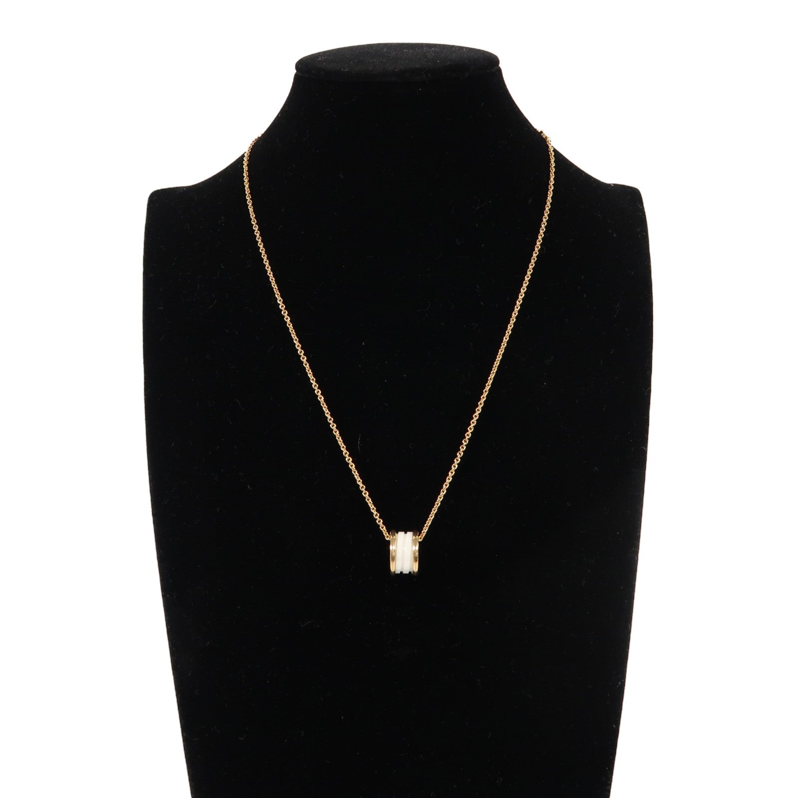 BVLGARI 18K玫瑰金/陶瓷B.zero1 Necklace項鍊白色