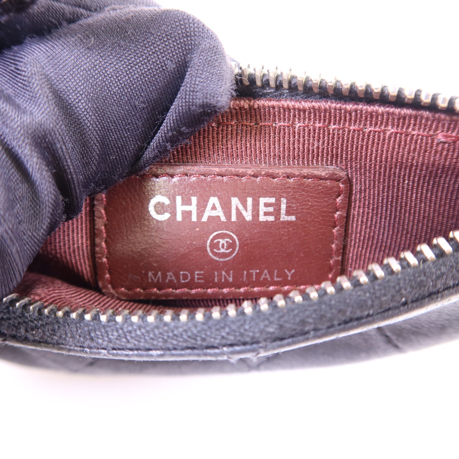 CHANEL 羊皮皮革Coin Case銀扣零錢包
