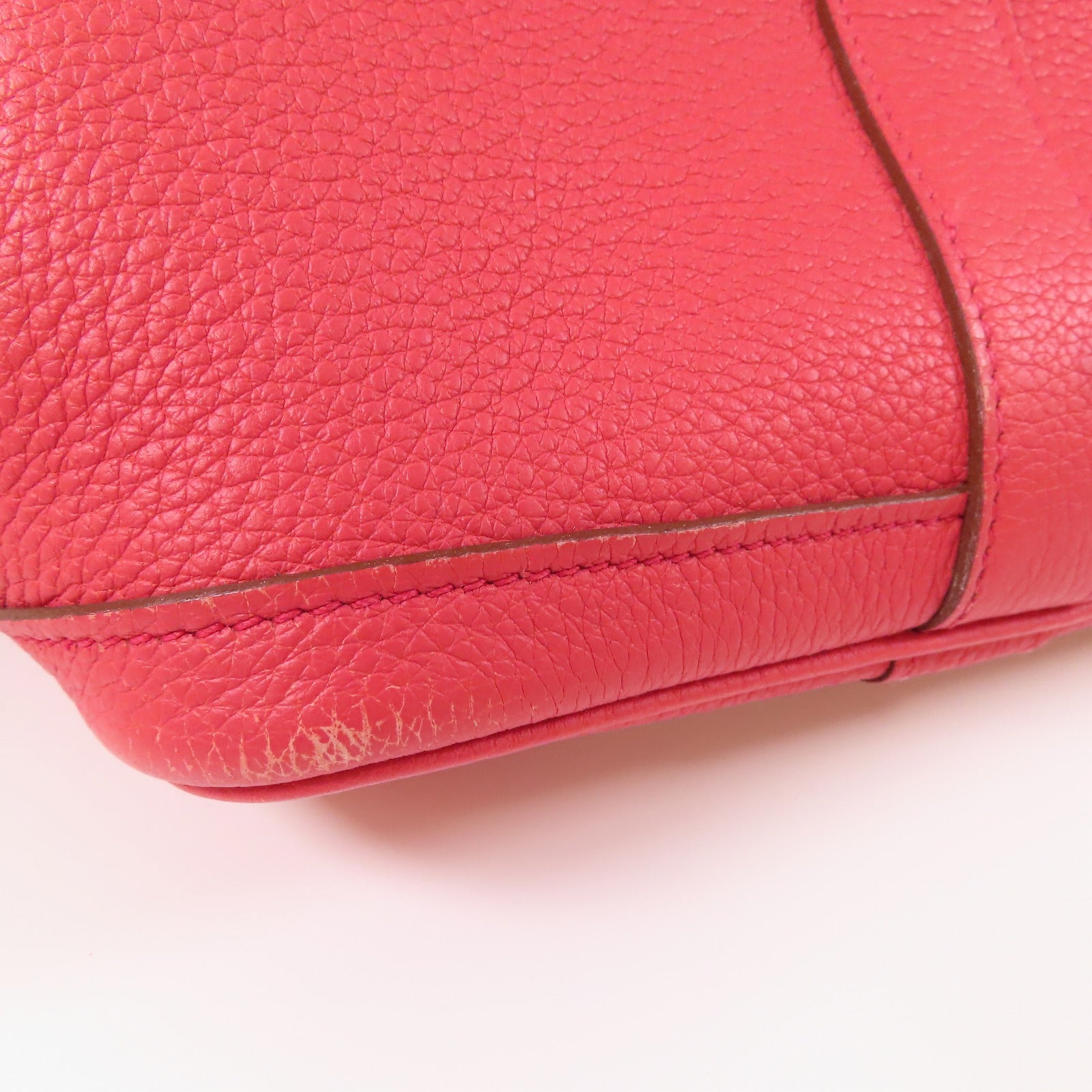 HERMES 【激減優惠】Negonda皮革GardenParty 30銀扣手挽袋Rose Jaipur