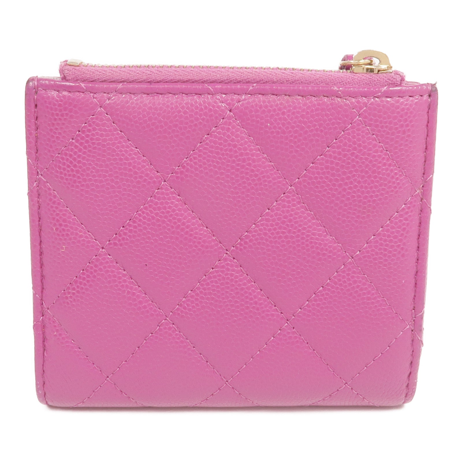 CHANEL 牛皮皮革Wallet金扣錢包