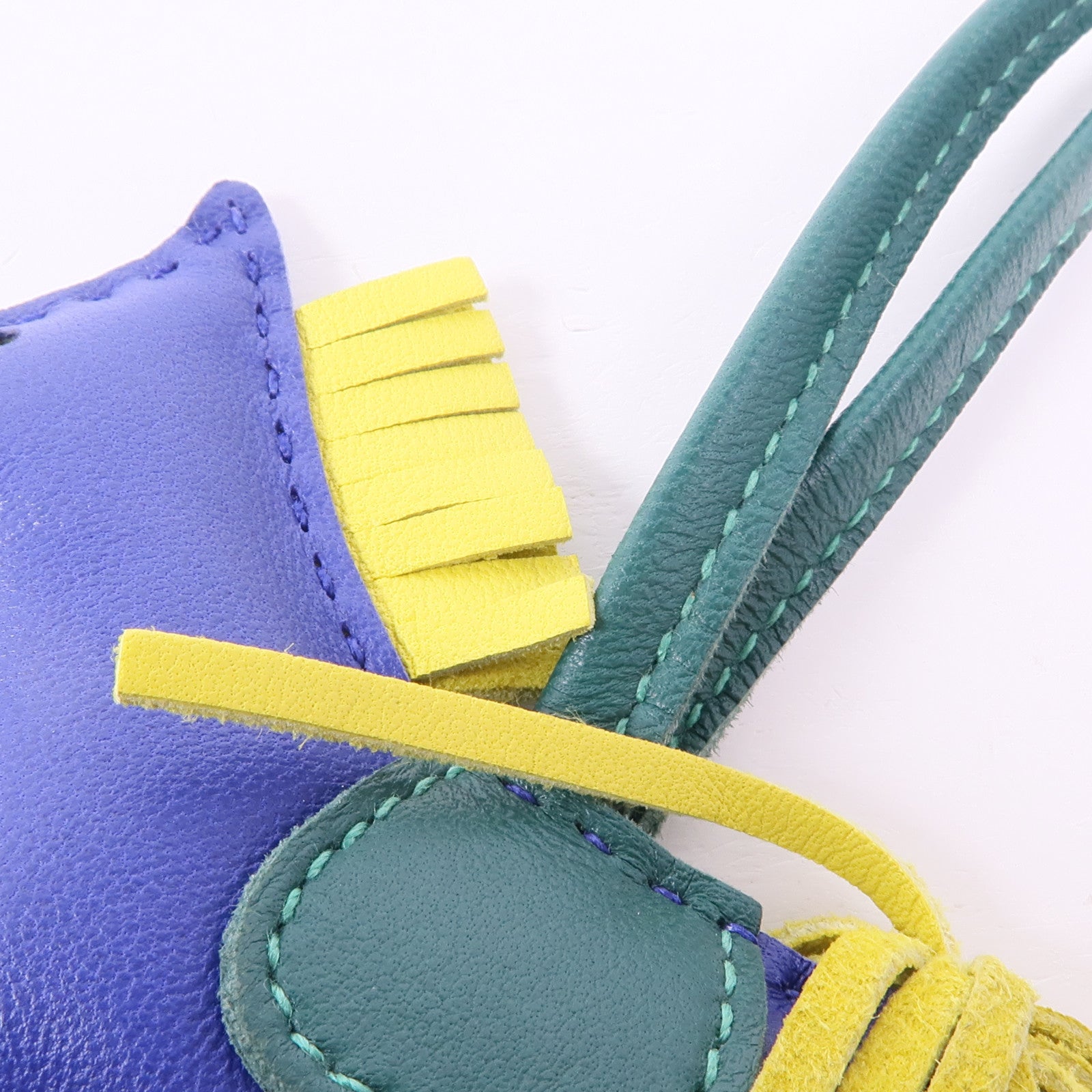 HERMES Rodeo PM Charm Milo Leather Blue/Green/Yellow