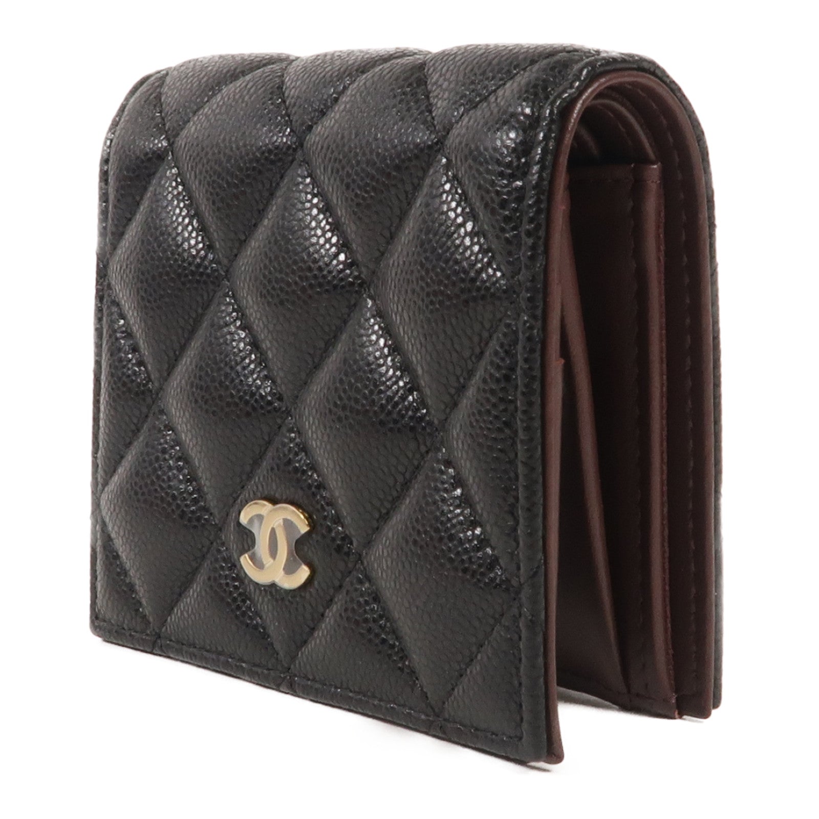 CHANEL 牛皮皮革Wallet金扣錢包