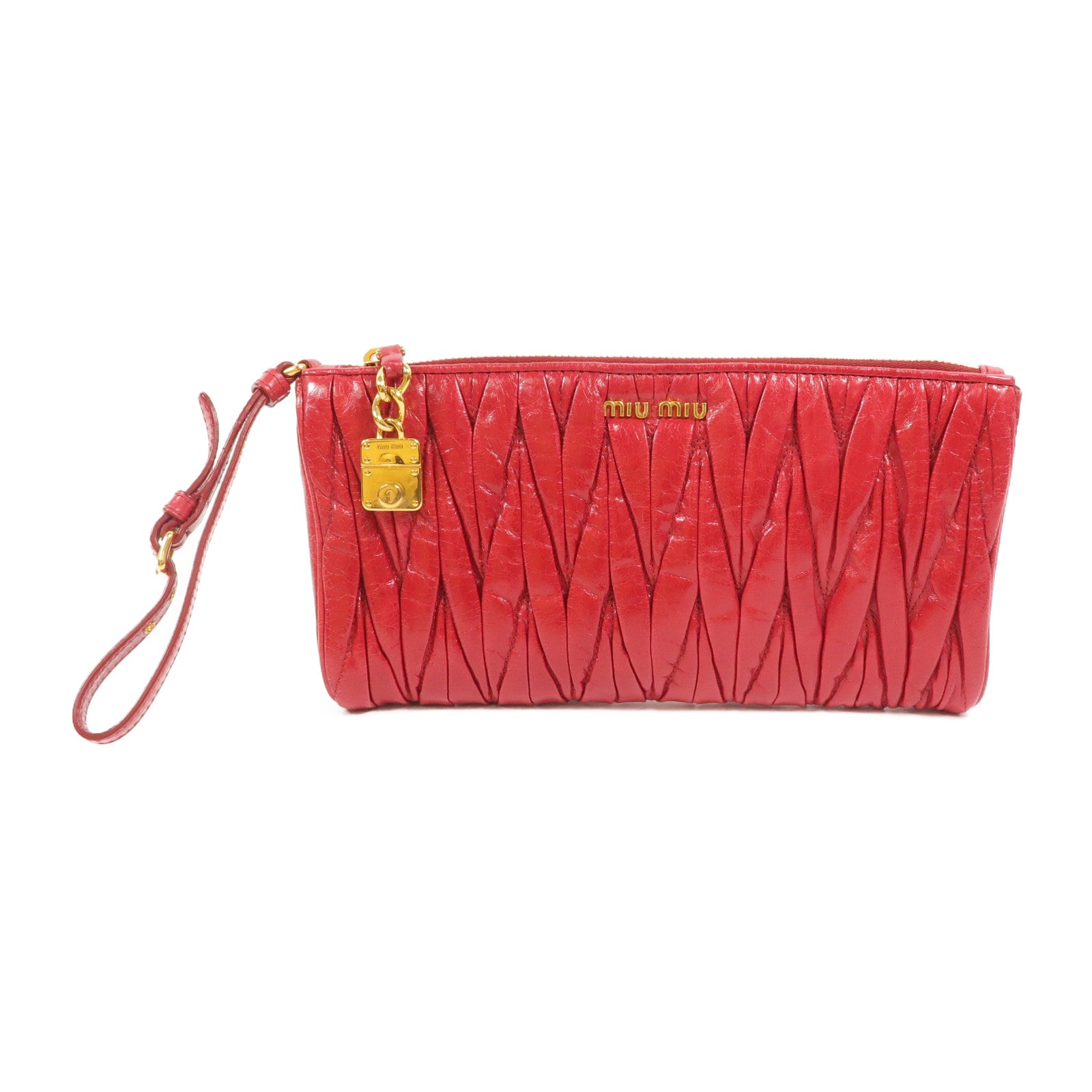 Miu Miu 牛皮皮革Pouch手拿包