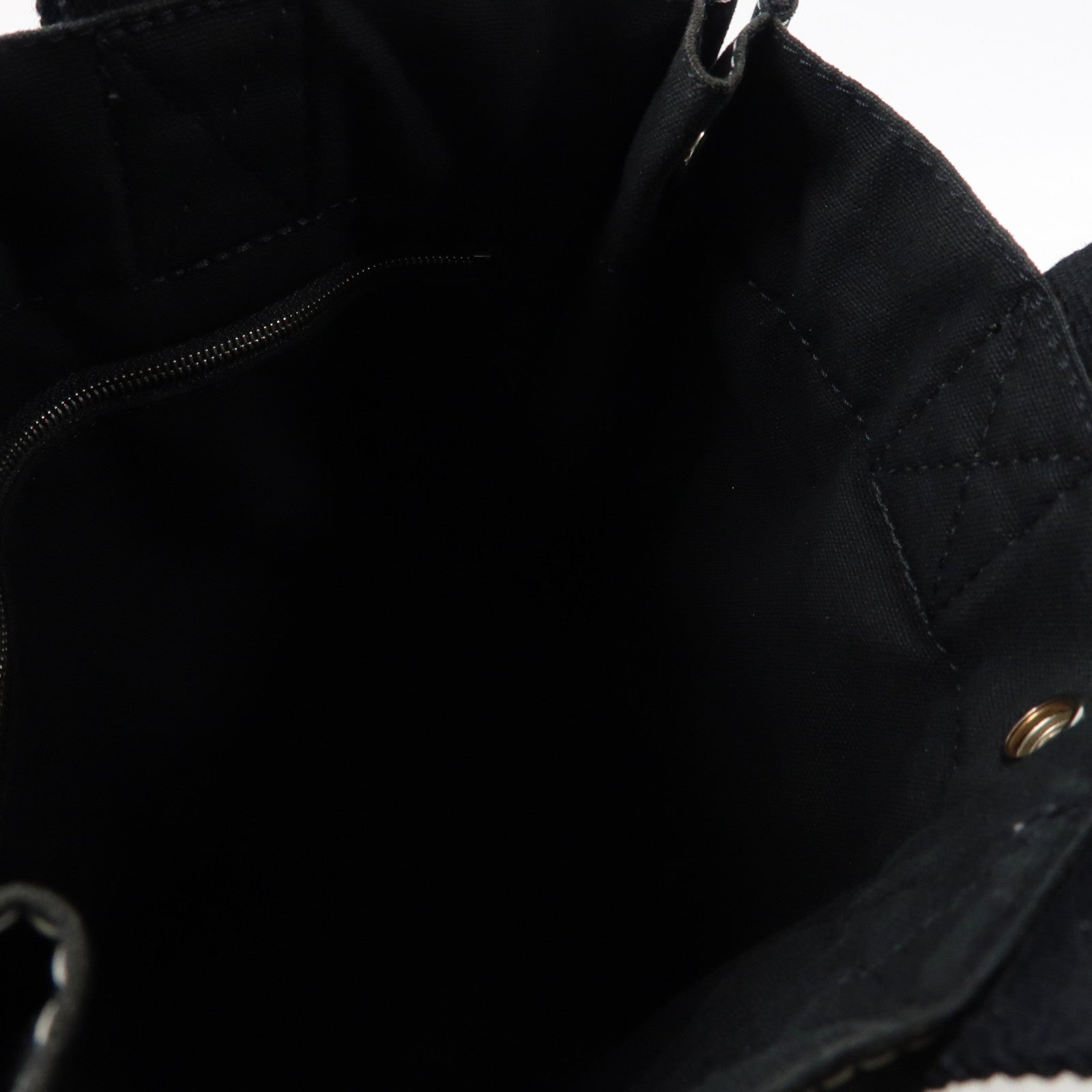 HERMES 帆布Hand Bag PM銀扣手挽袋Noir黑色