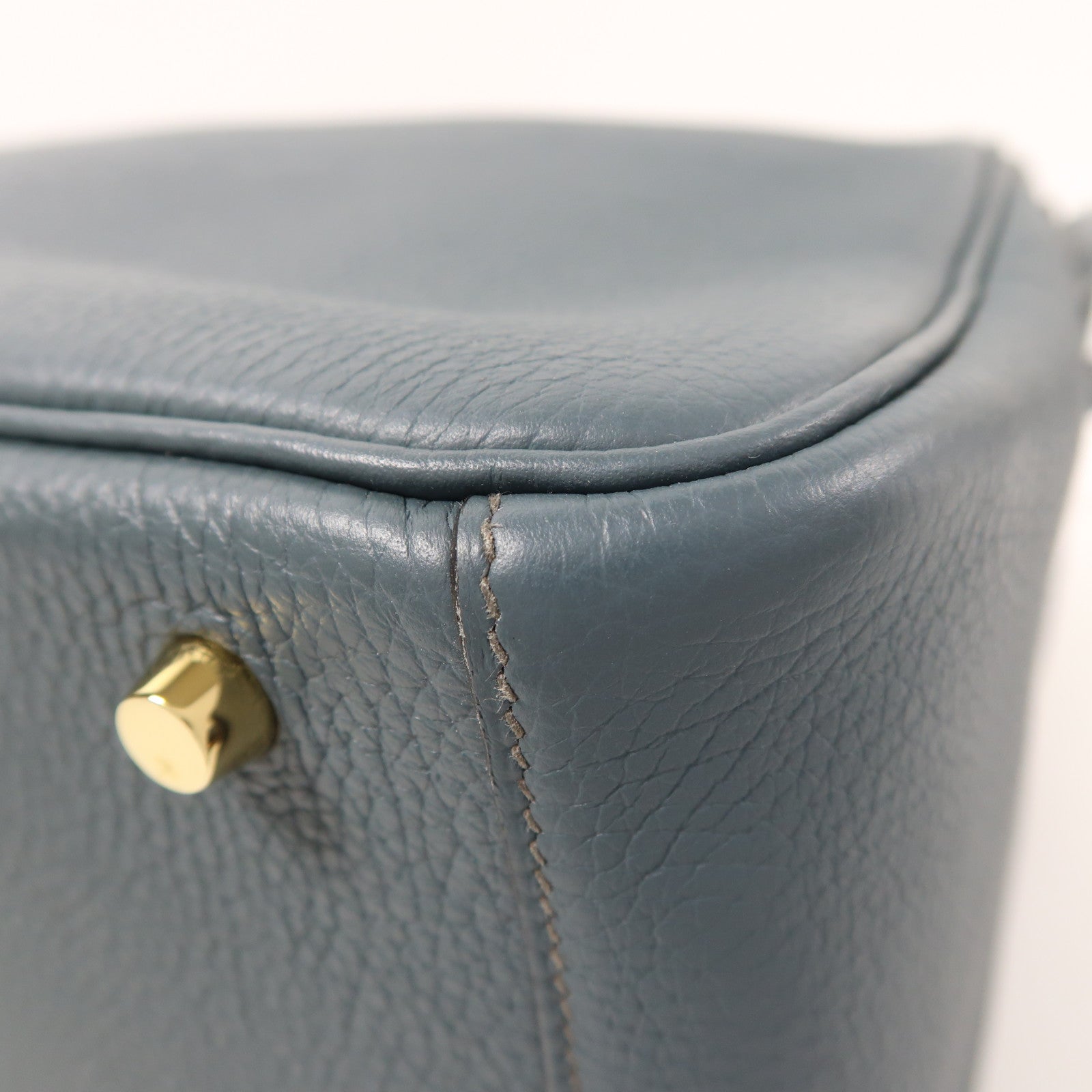 HERMES Clemence皮革Lindy 30金扣手挽肩背兩用袋