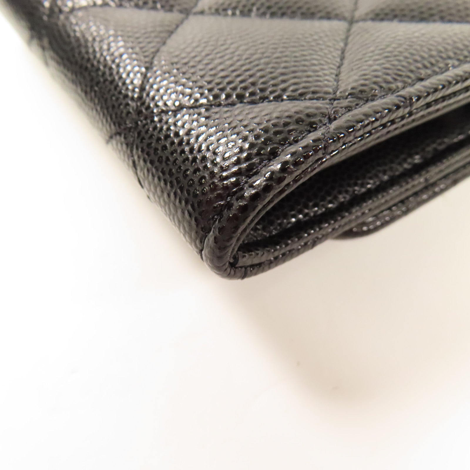 CHANEL 牛皮皮革Wallet金扣錢包