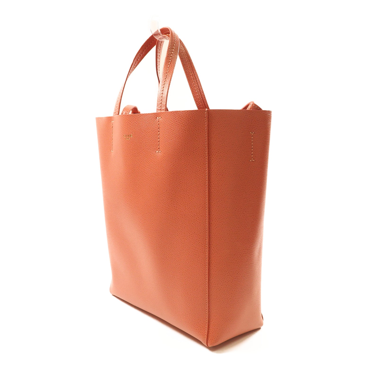 CELINE GHWV ertical Small Cabas 2 Way Bag 402412 Calfskin Leather Apricot