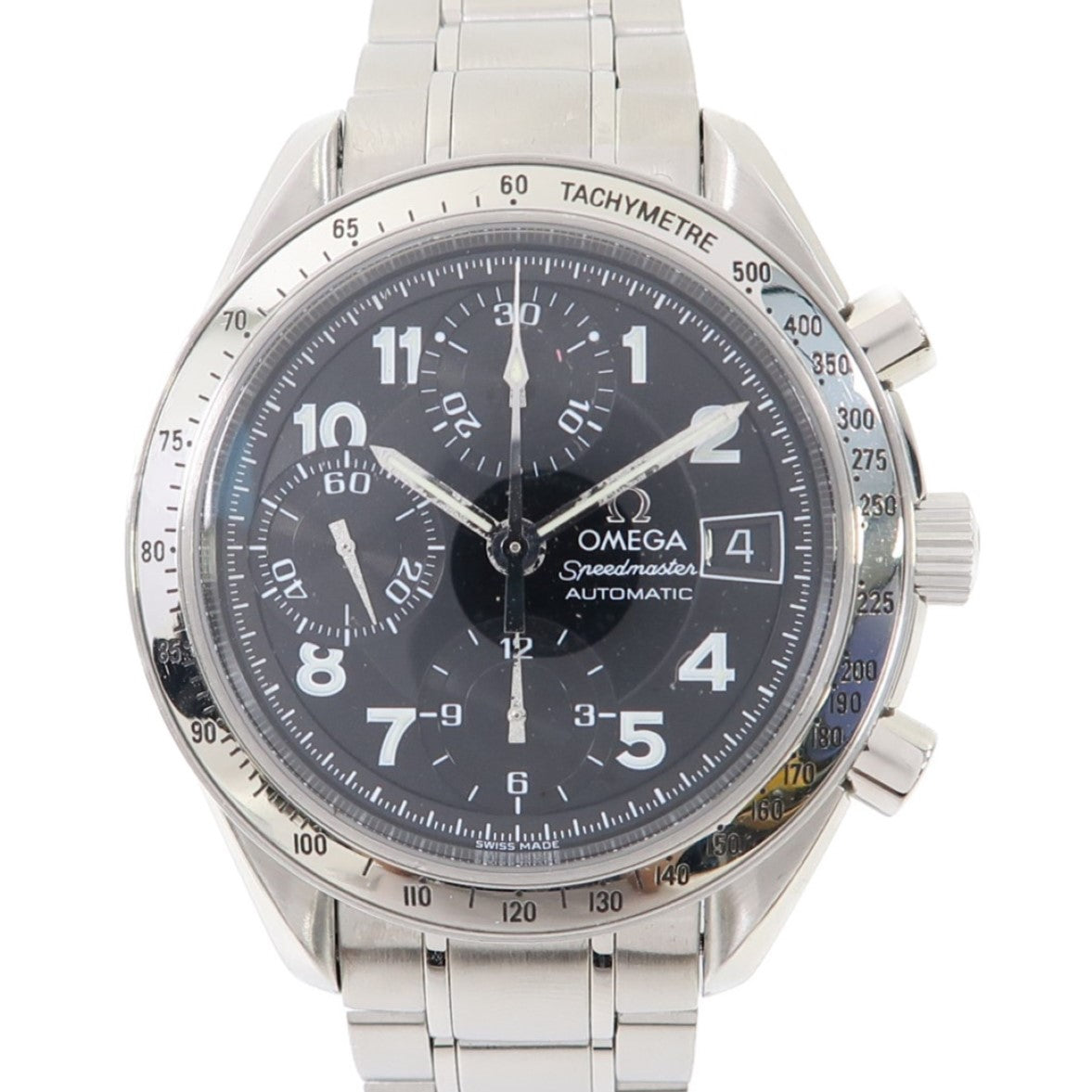 OMEGA Speedmaster Date不鏽鋼手錶自動機芯黑色