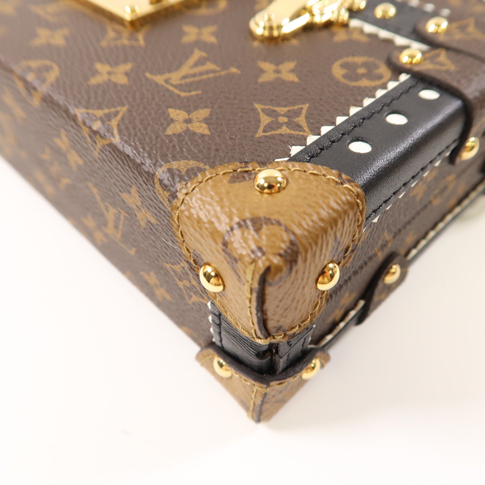 LOUIS VUITTON Monogram Petite Malle Shoulder Bag金扣肩背袋